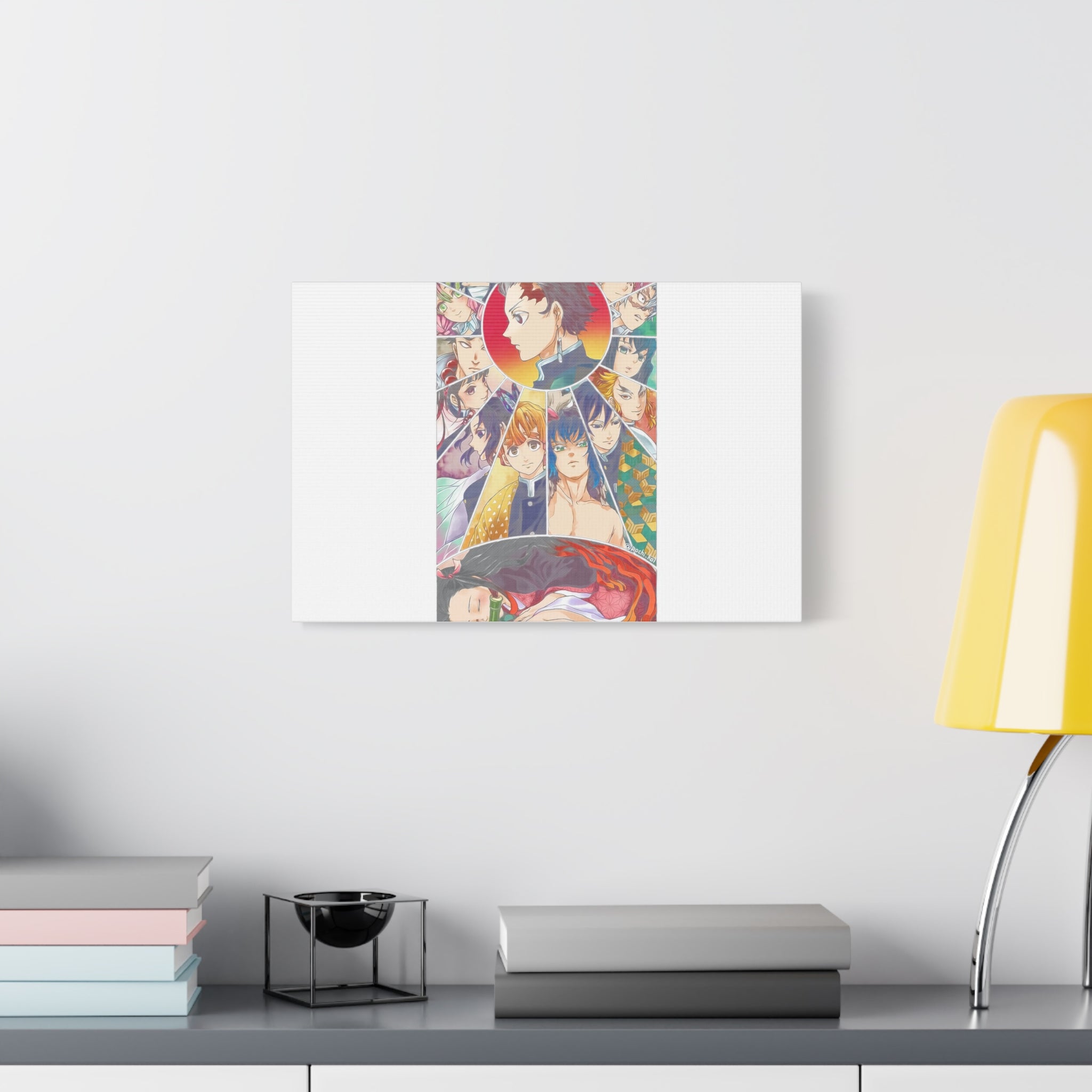 Anime Character Collage Matte Canvas Print - Stretched Wall Art