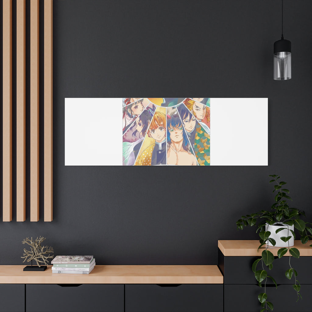 Anime Character Collage Matte Canvas Print - Stretched Wall Art
