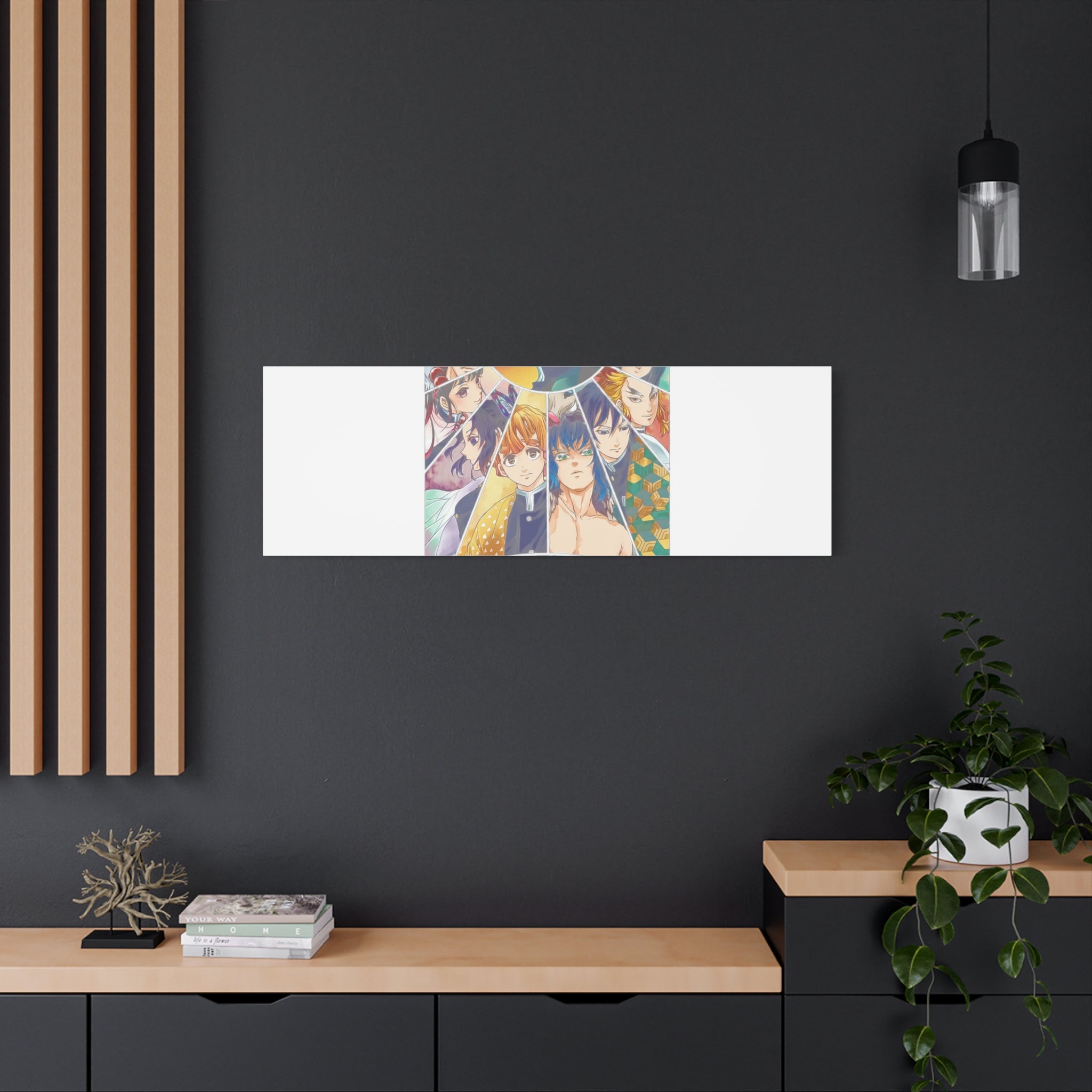 Anime Character Collage Matte Canvas Print - Stretched Wall Art