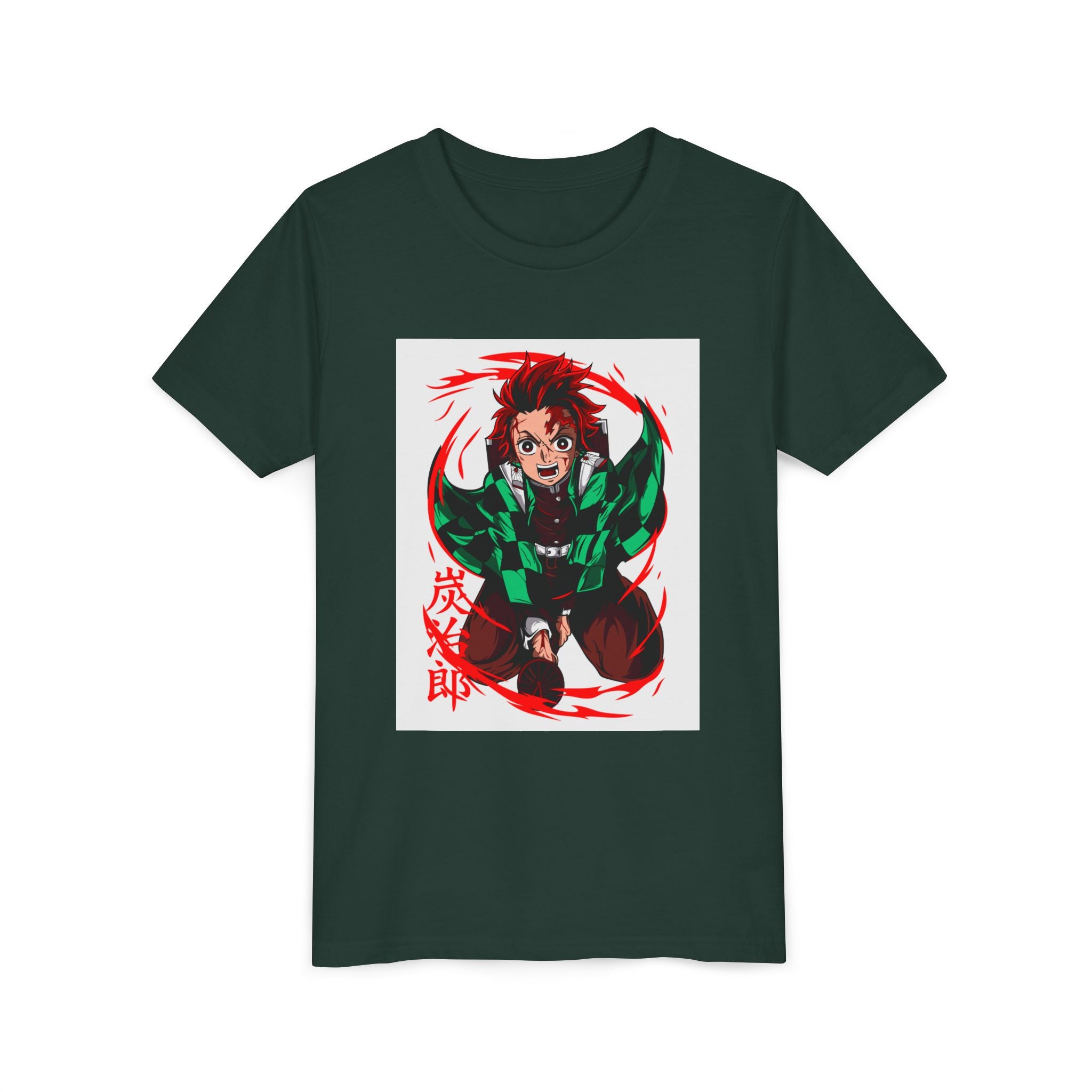 Youth Anime Character Tee — Action Pose Graphic Short Sleeve Shirt