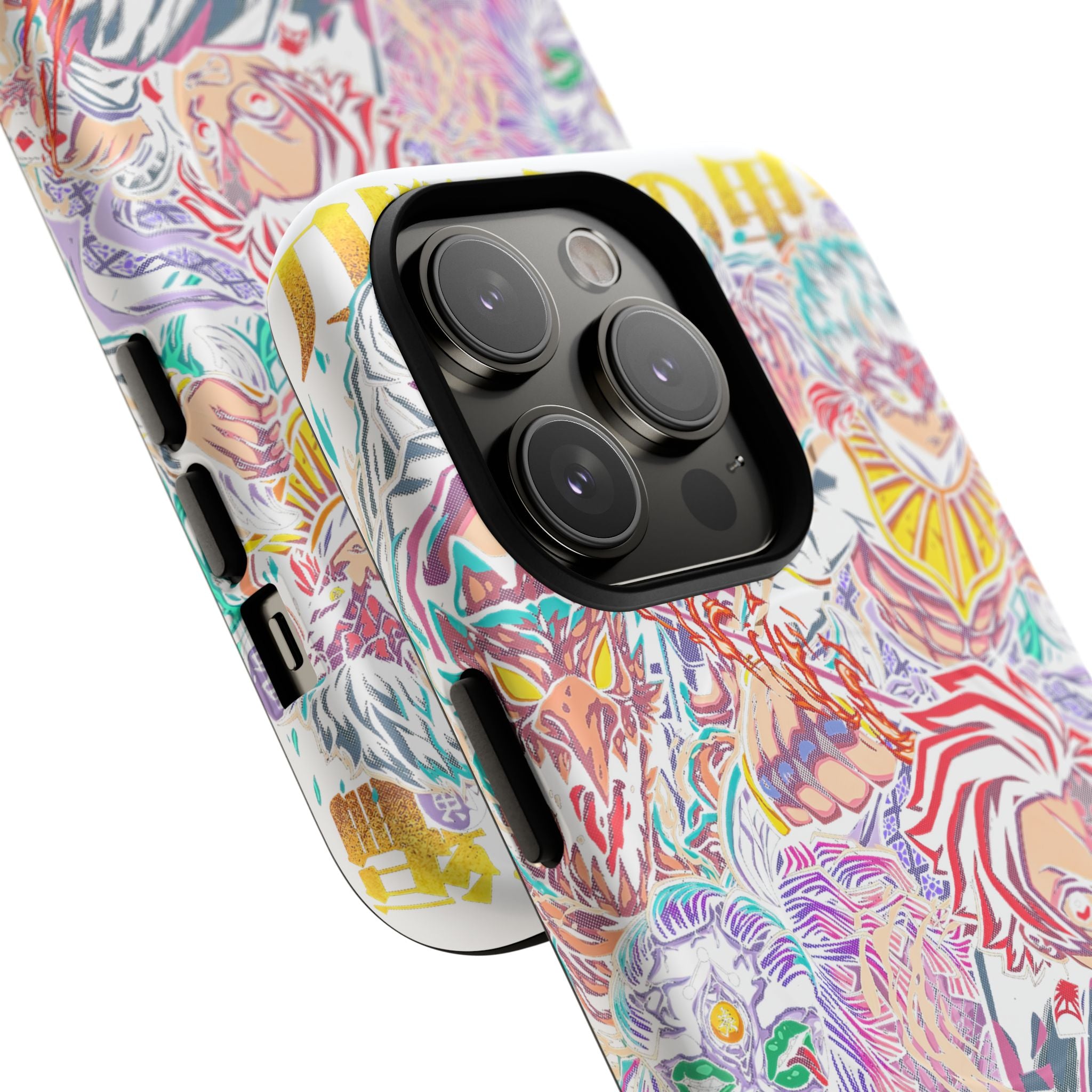 Anime Battle Phone Case — Colorful Demon Slayer Collage Magnetic Case