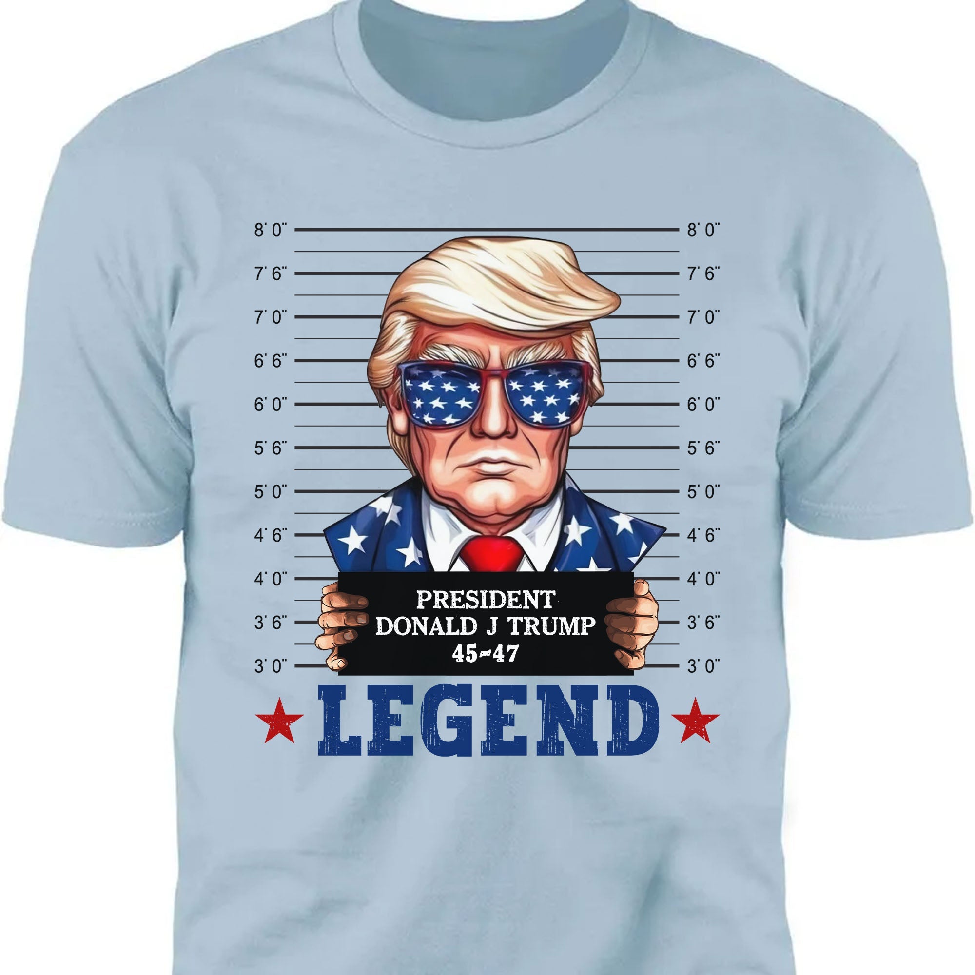 Trump Mugshot Legend Shirt | Trump 2024 Shirt | Trump Supporters Tee | Donald Trump Shirt Bright C1077 - GOP