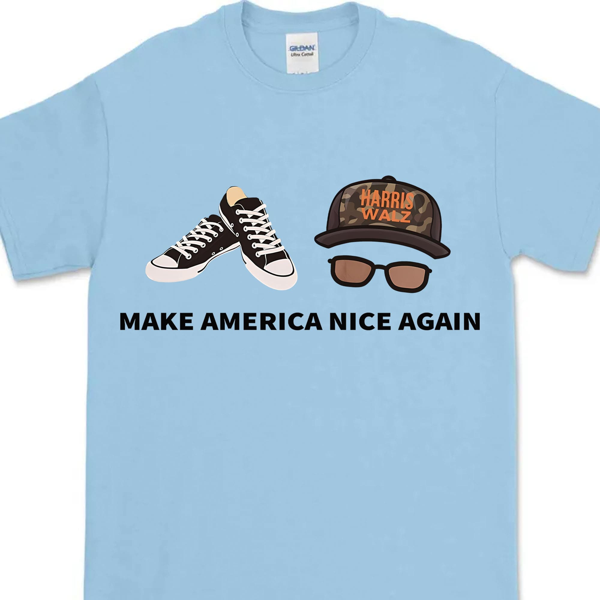 Make America Nice Again Harris Walz Shirt | Kamala Harris 2024 Shirt | Democrat Shirt Bright T1406 - KH2
