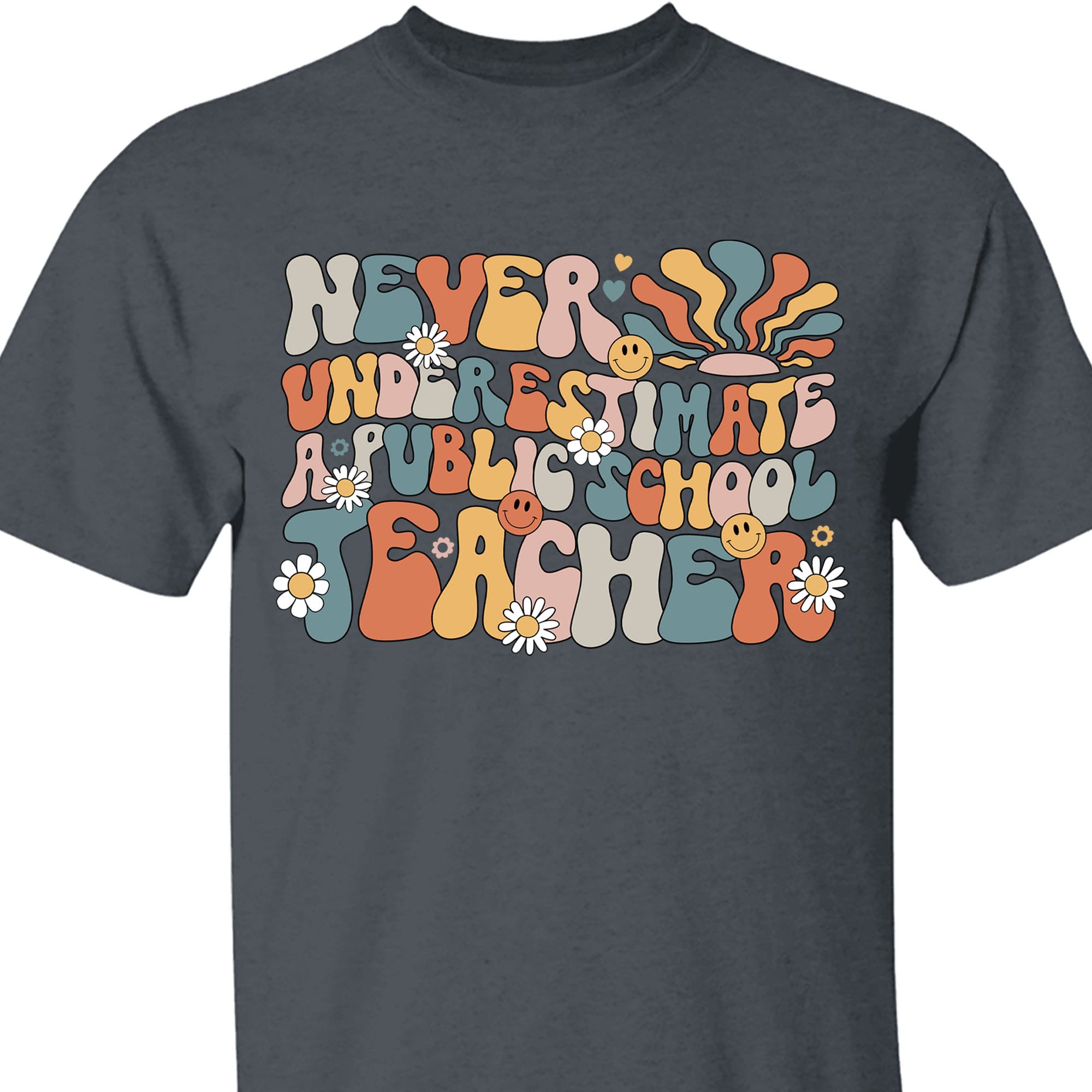 Never Underestimate A Public School Teacher Shirt | Democrat Shirt | Kamala Harris 2024 Shirt Dark T1549 - KH2