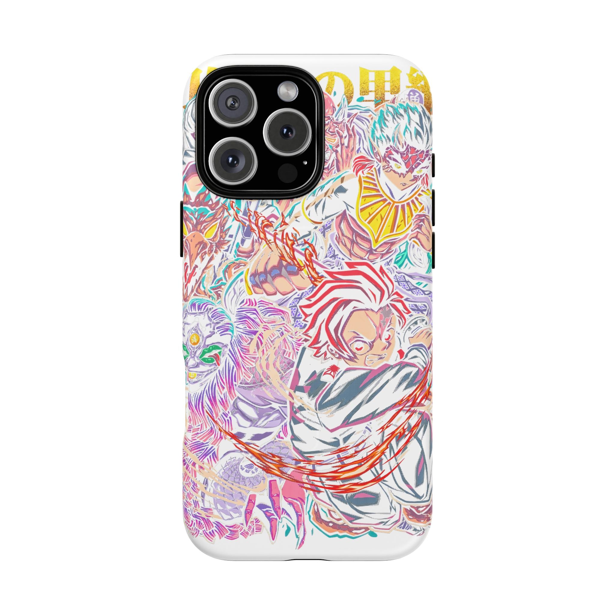 Anime Battle Phone Case — Colorful Demon Slayer Collage Magnetic Case