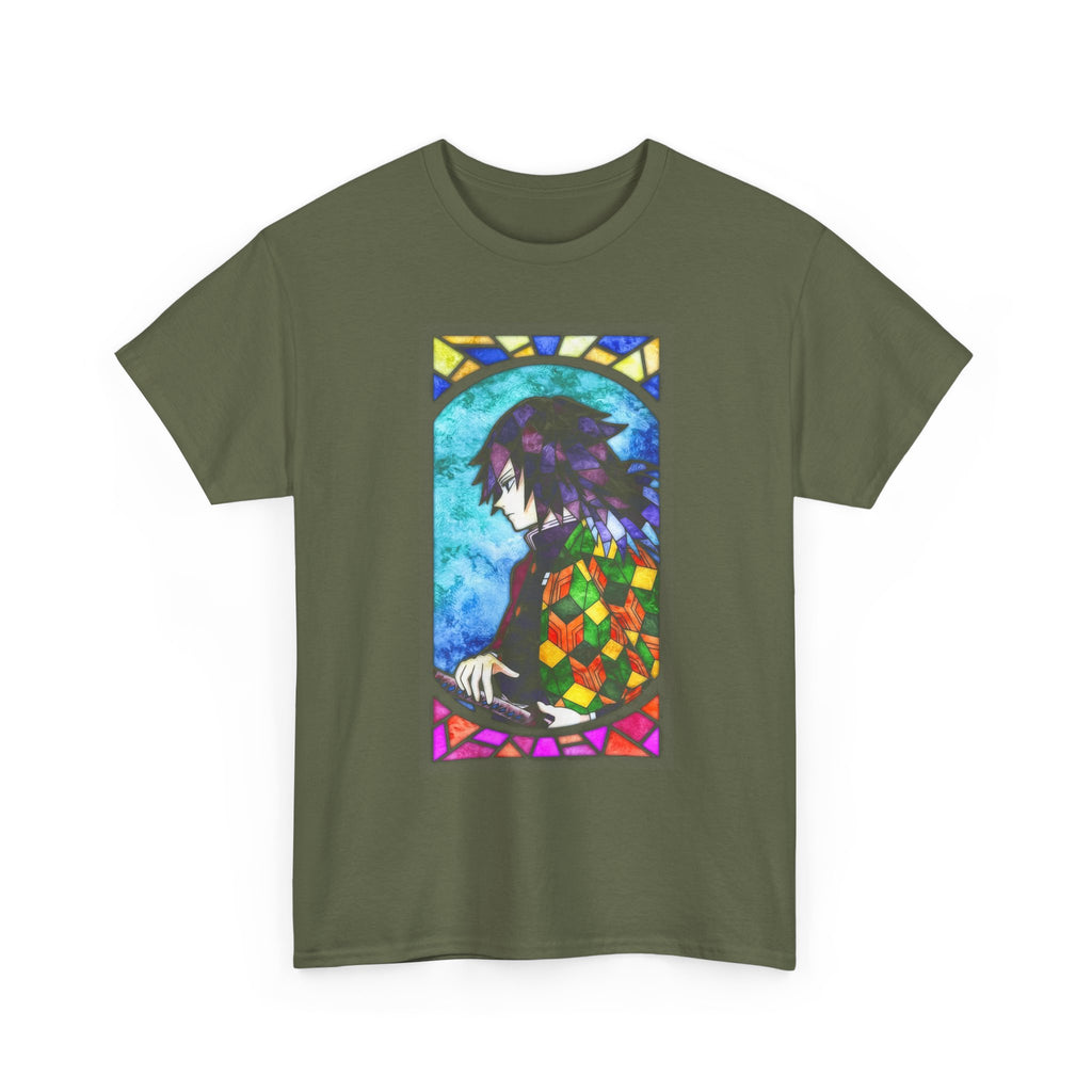 Stained Glass Owl T-Shirt — Colorful Mosaic Bird Graphic Tee