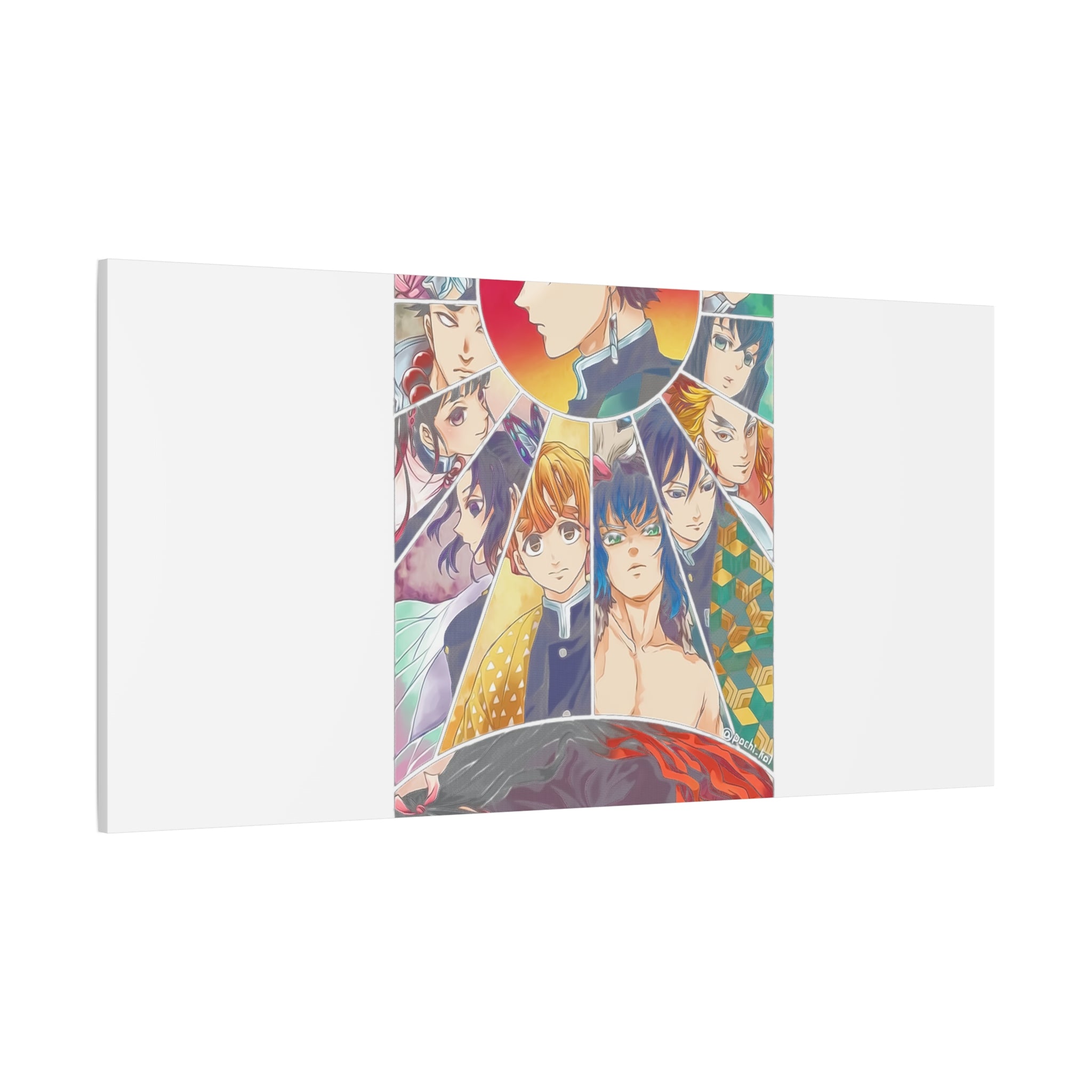Anime Character Collage Matte Canvas Print - Stretched Wall Art