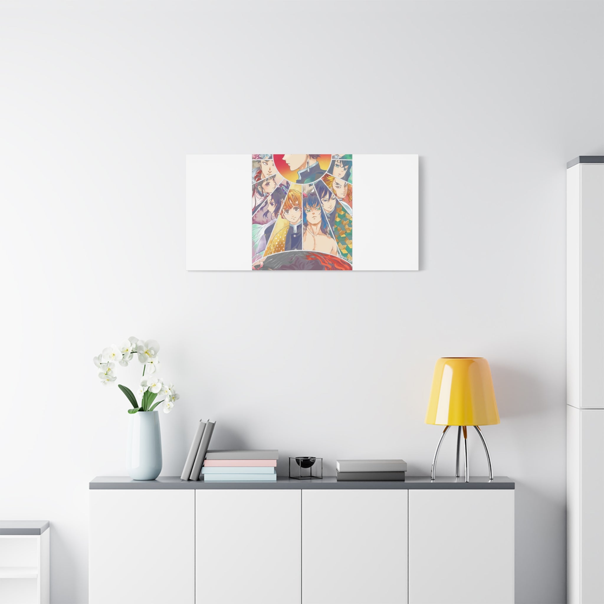 Anime Character Collage Matte Canvas Print - Stretched Wall Art