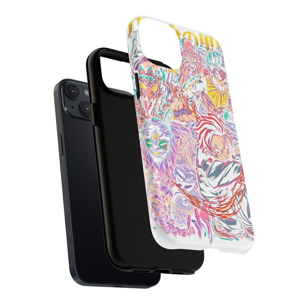 Anime Battle Phone Case — Colorful Demon Slayer Collage Magnetic Case
