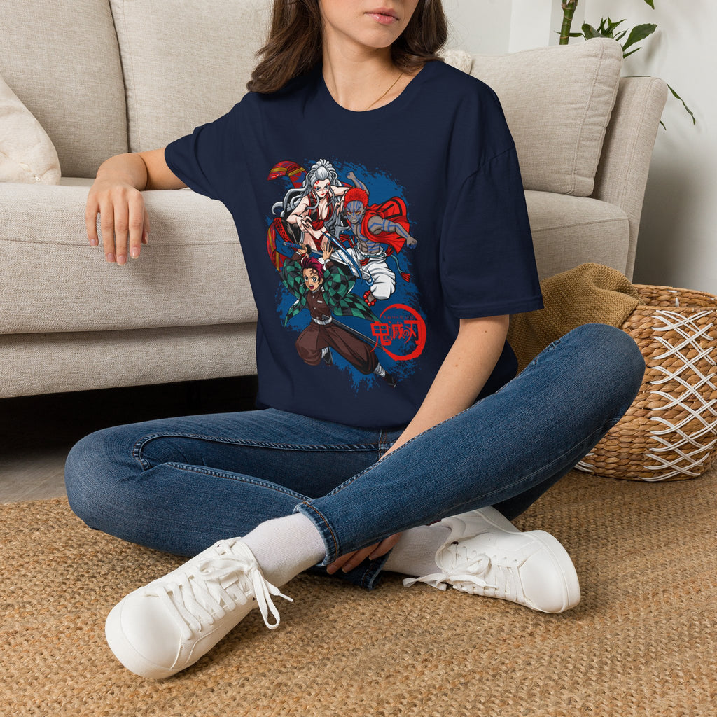 Anime Crew Graphic T-Shirt — Samurai & Fighters Illustration