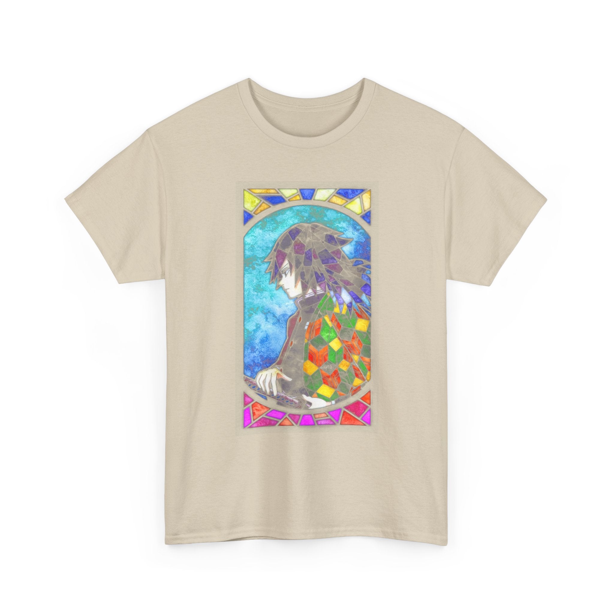 Stained Glass Owl T-Shirt — Colorful Mosaic Bird Graphic Tee