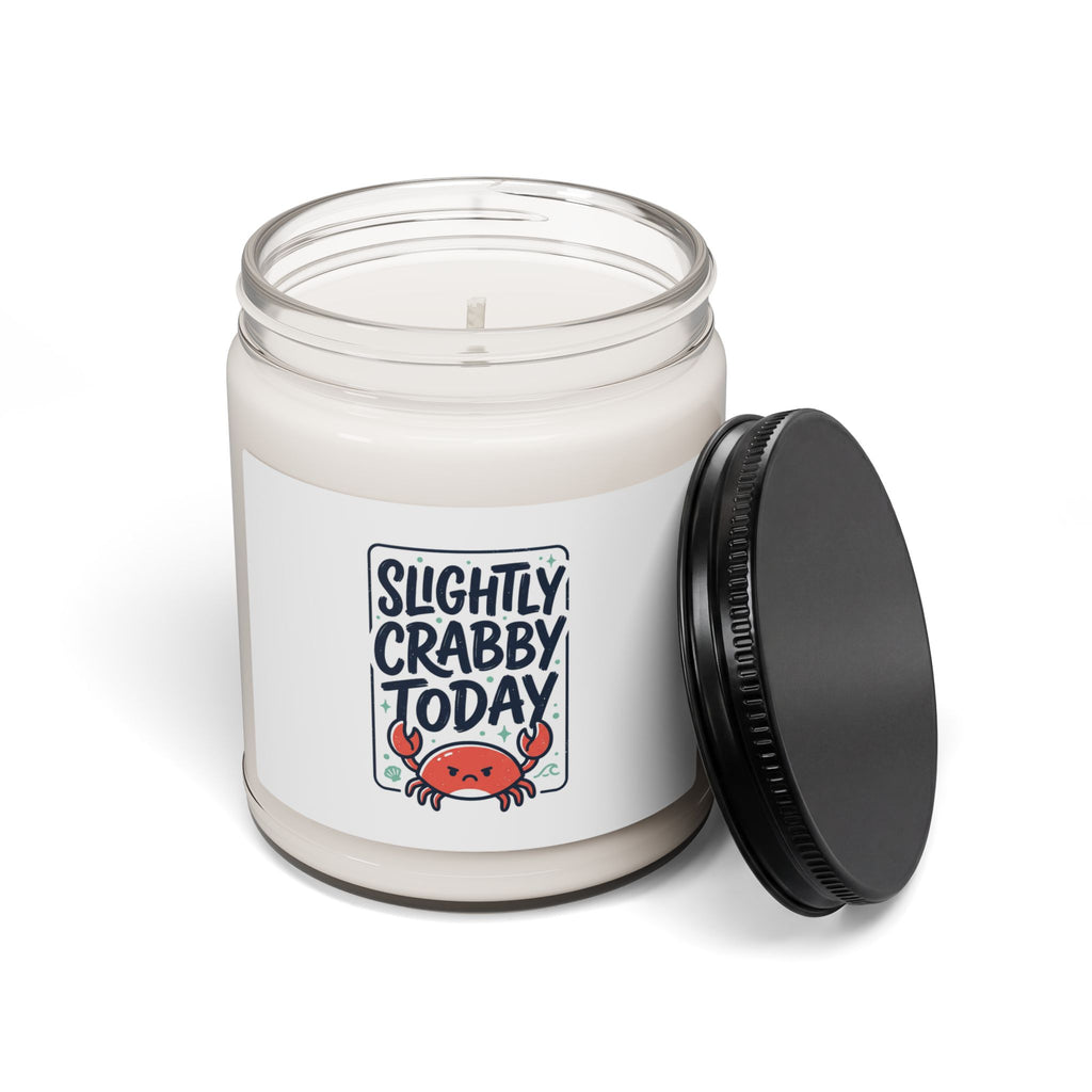 Slightly Crabby Today Candle | Crab Mood Humor Soy Candle, Coastal