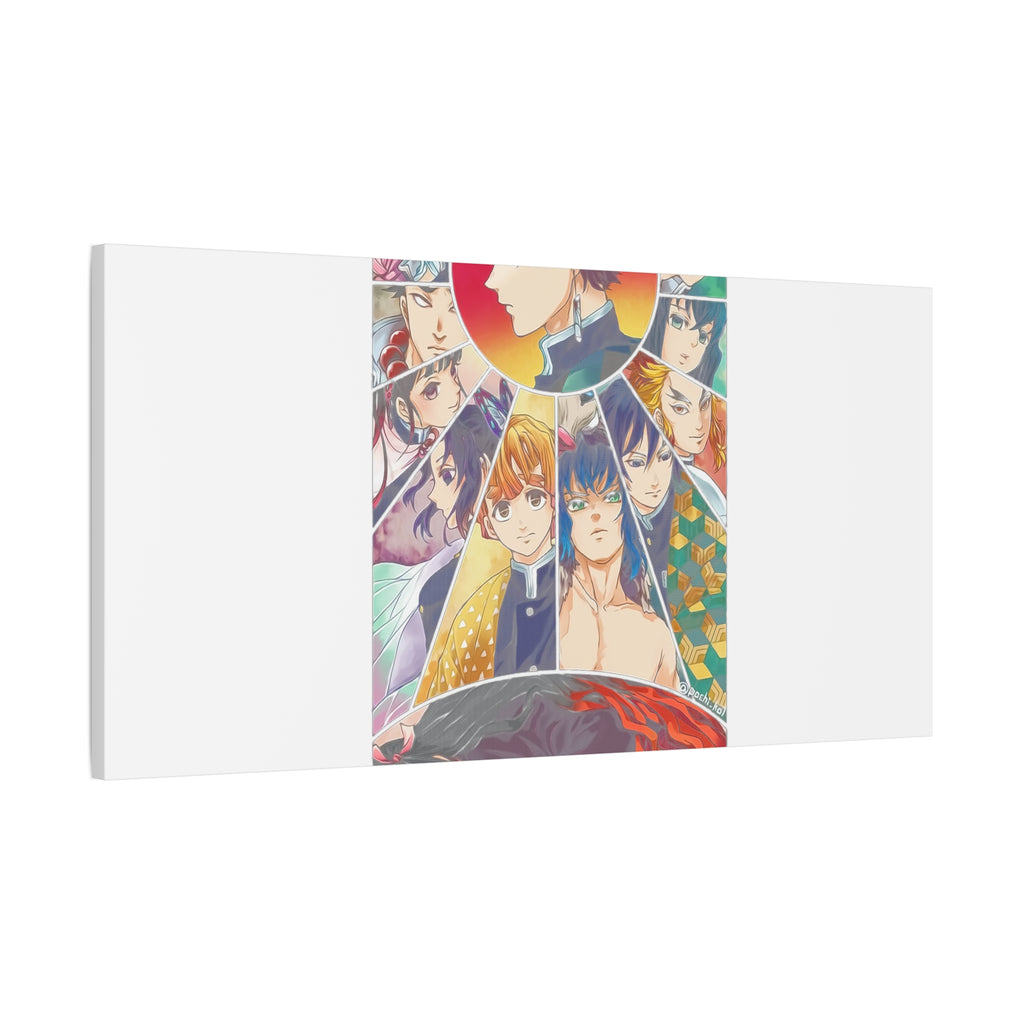 Anime Character Collage Matte Canvas Print - Stretched Wall Art