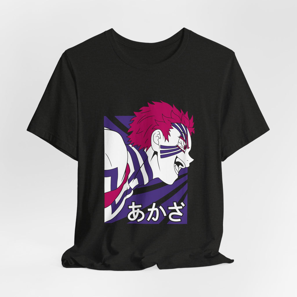 Anime Tiger Face T‑Shirt — Stylized Red & Purple Graphic Tee