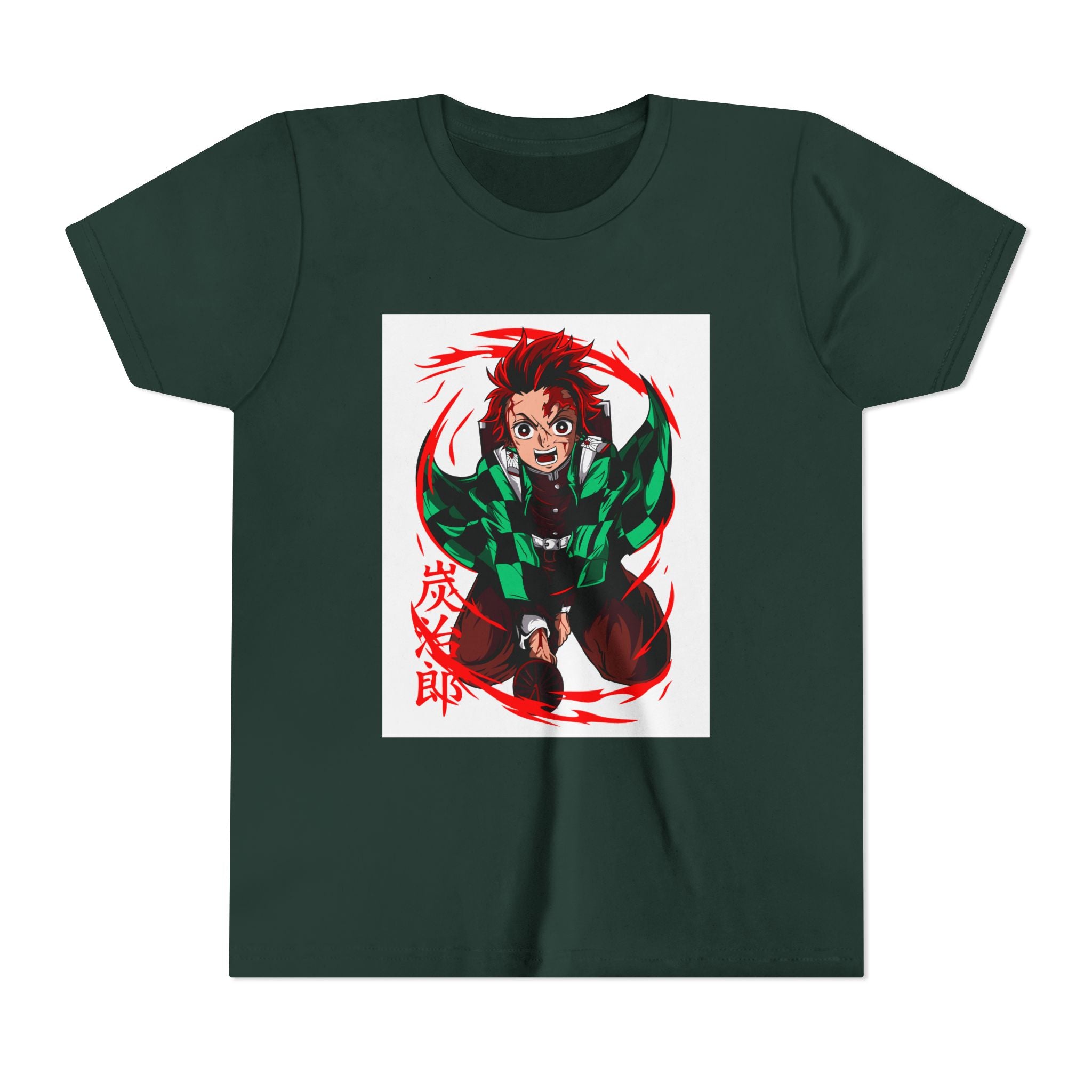Youth Anime Character Tee — Action Pose Graphic Short Sleeve Shirt