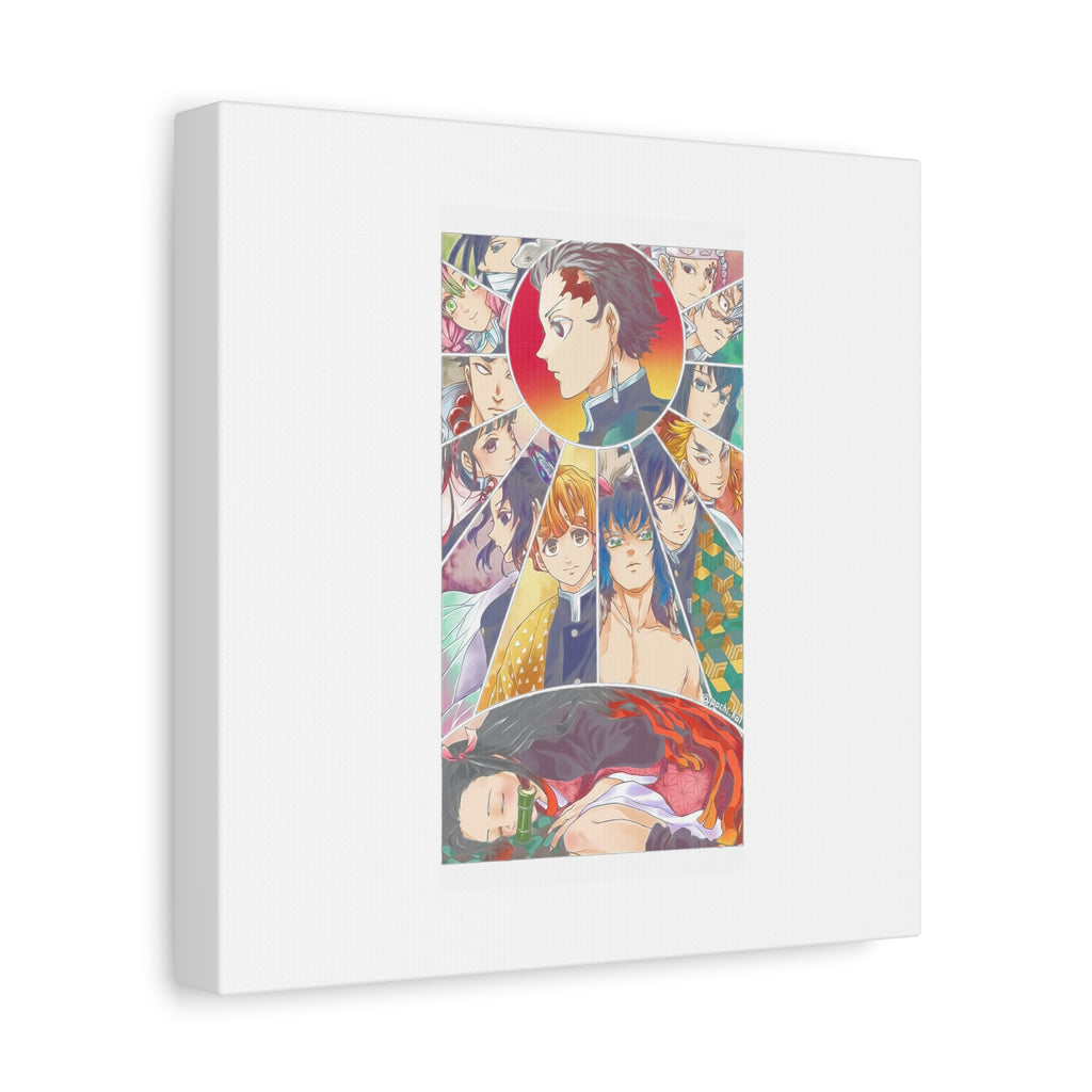 Anime Character Collage Matte Canvas Print - Stretched Wall Art