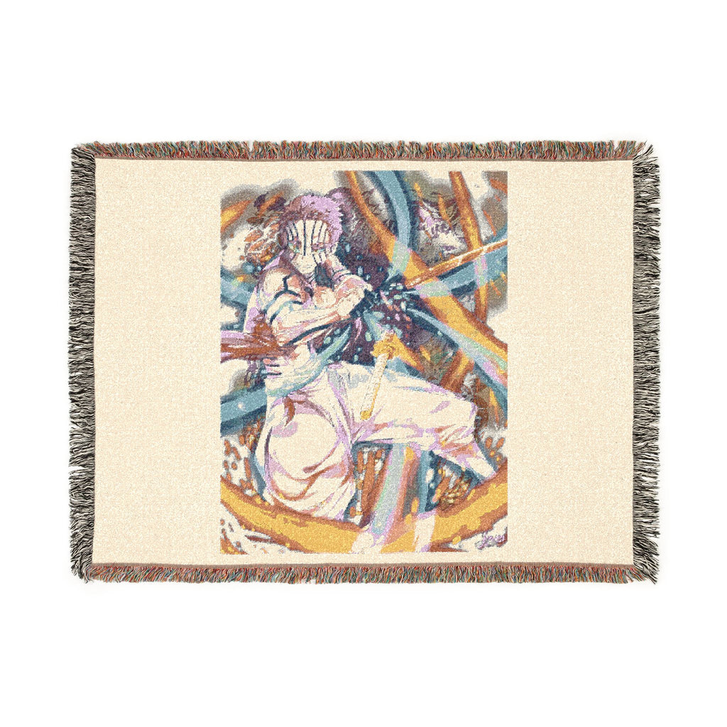 Woven Blanket — Retro Anime Pilot Illustration Throw