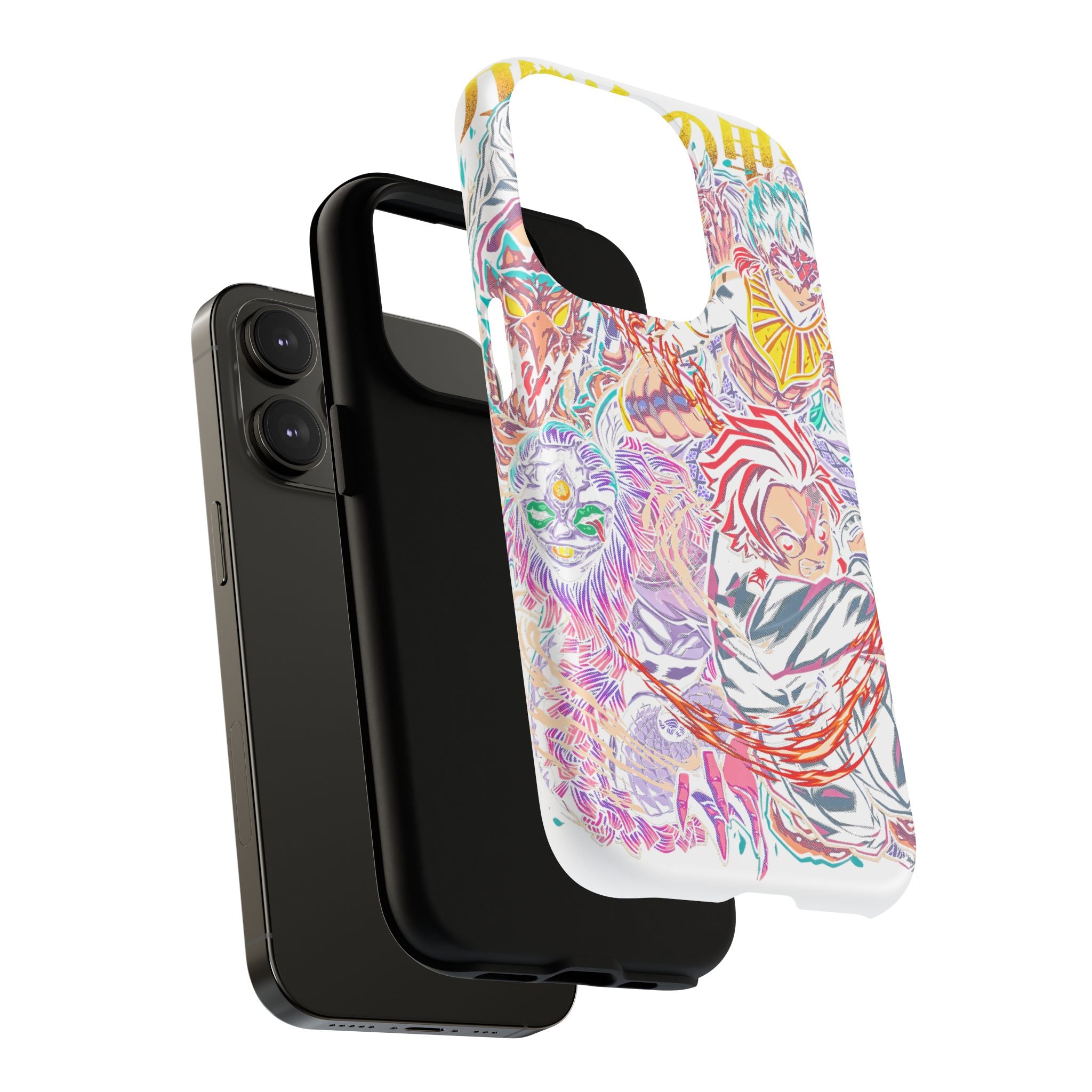 Anime Battle Phone Case — Colorful Demon Slayer Collage Magnetic Case