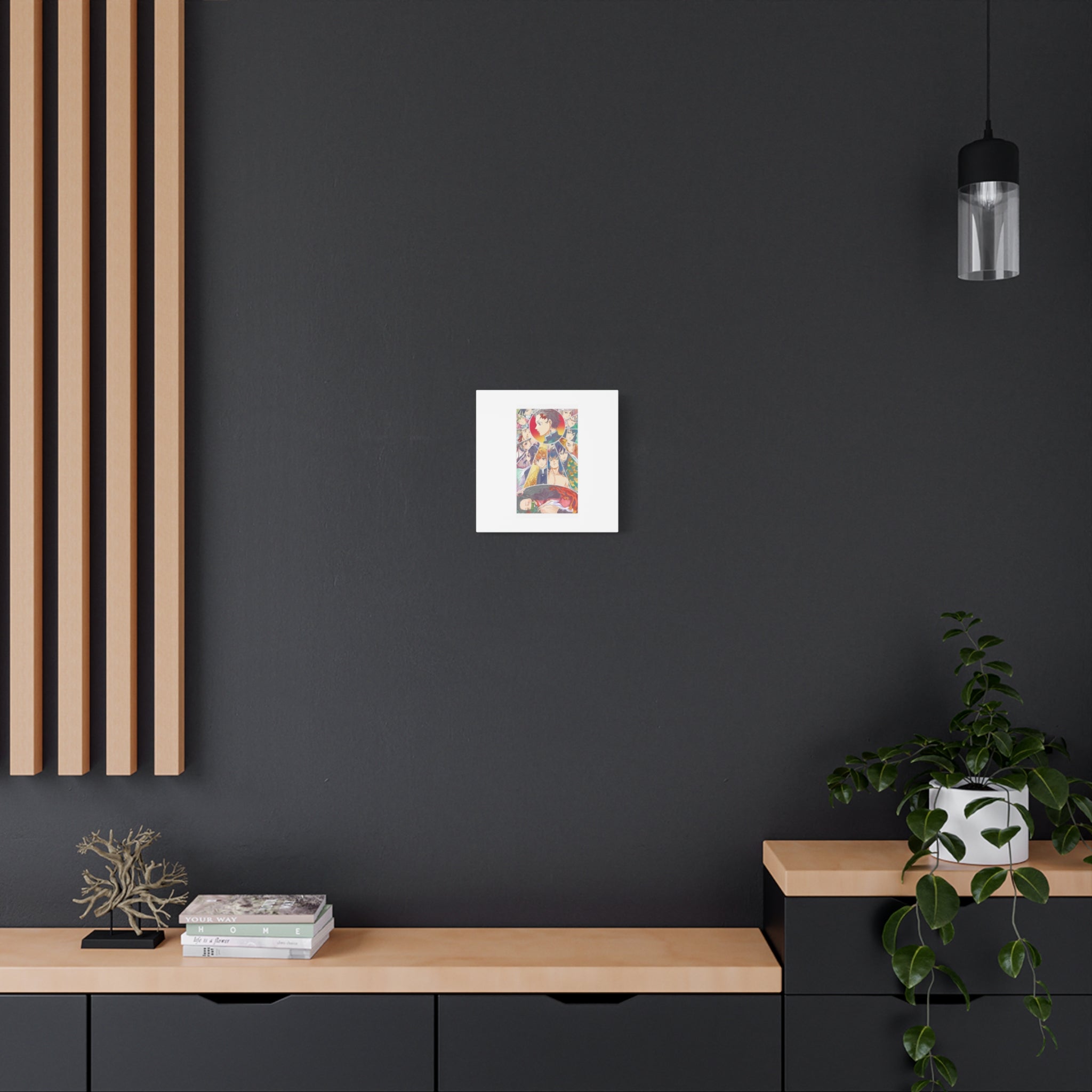 Anime Character Collage Matte Canvas Print - Stretched Wall Art