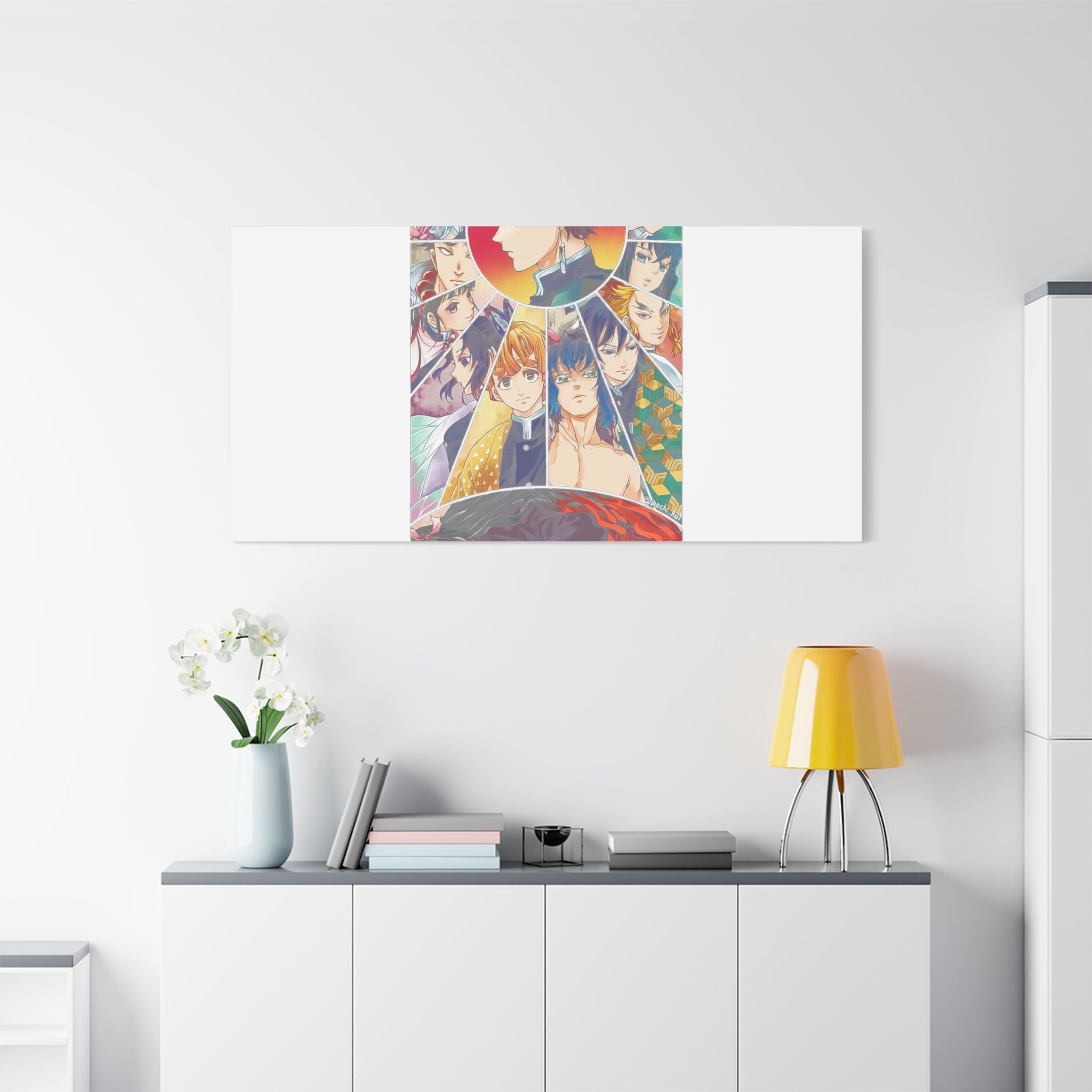 Anime Character Collage Matte Canvas Print - Stretched Wall Art