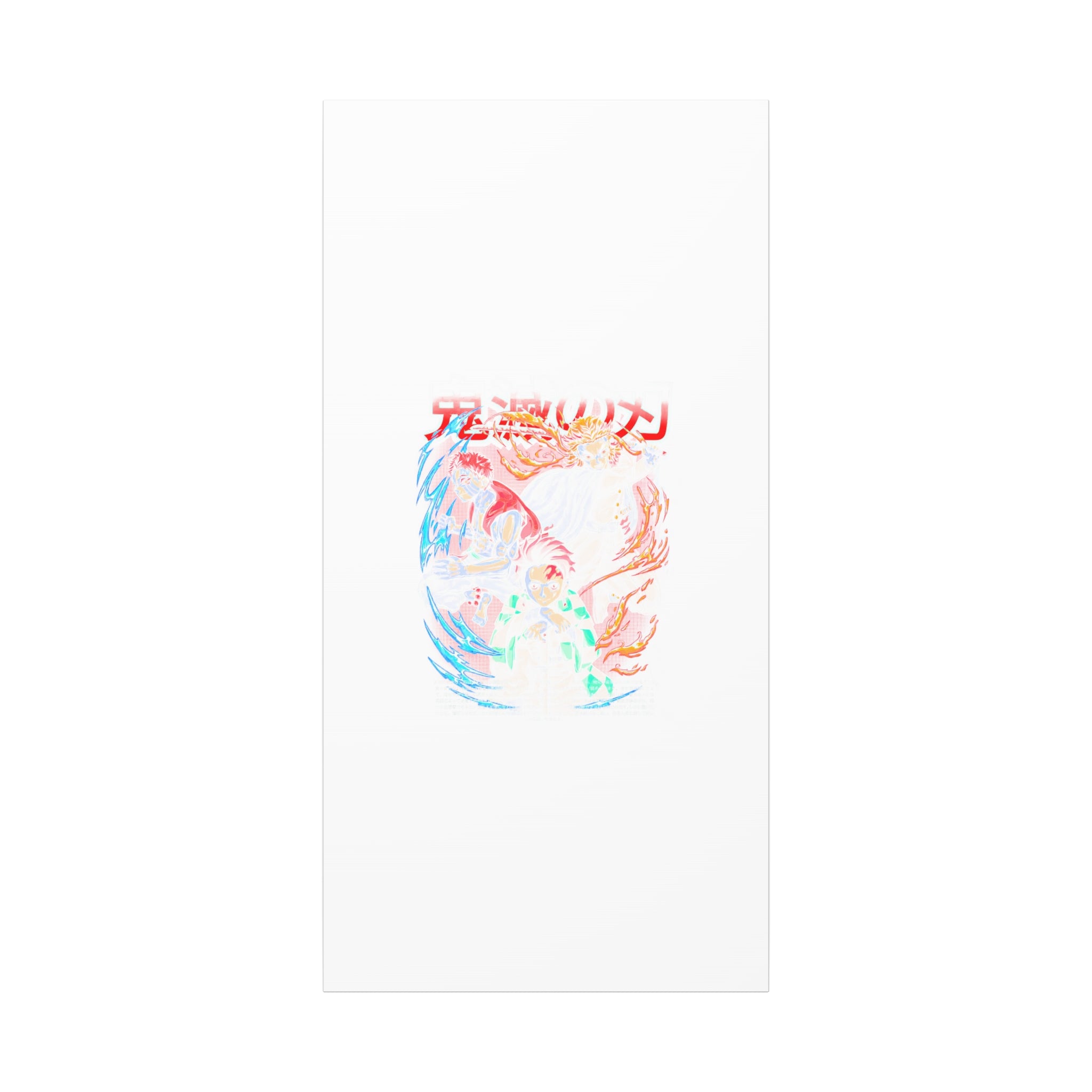 Anime Canvas Wall Art — Demon Slayer Tanjiro & Rengoku Matte Stretched Print
