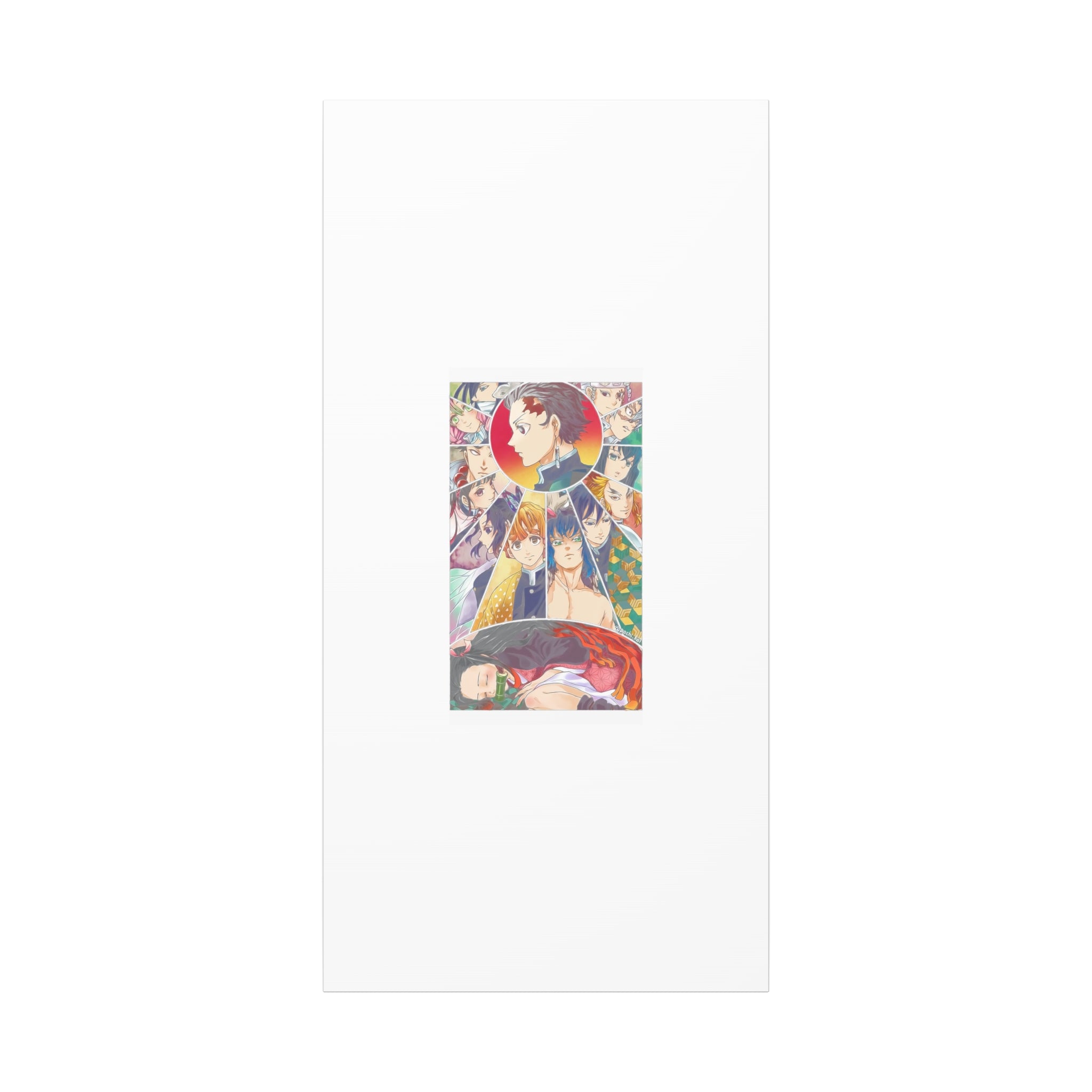 Anime Character Collage Matte Canvas Print - Stretched Wall Art