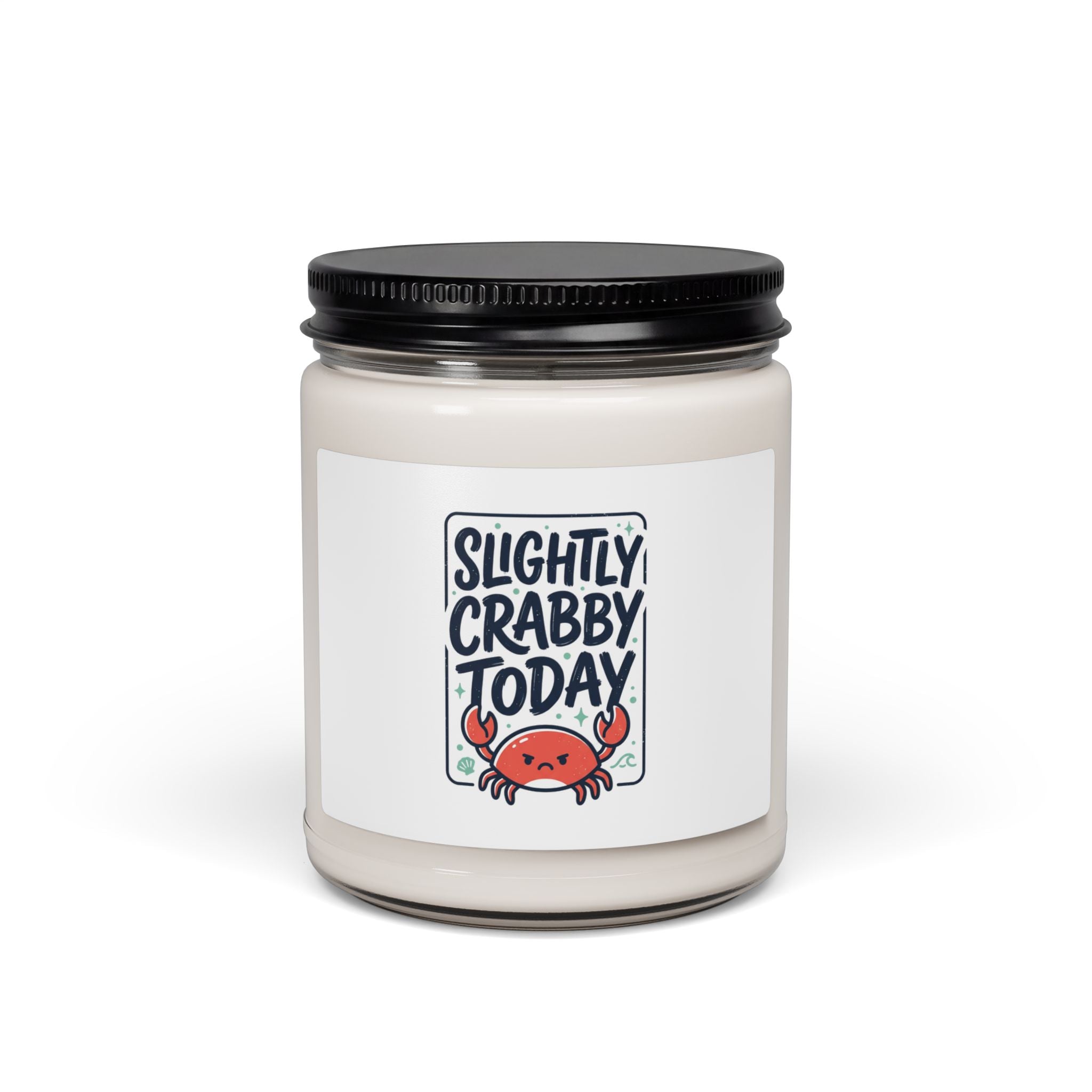 Slightly Crabby Today Candle | Crab Mood Humor Soy Candle, Coastal
