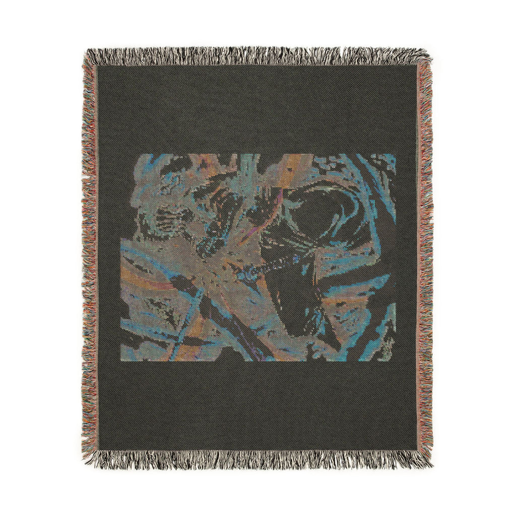 Woven Blanket — Retro Anime Pilot Illustration Throw