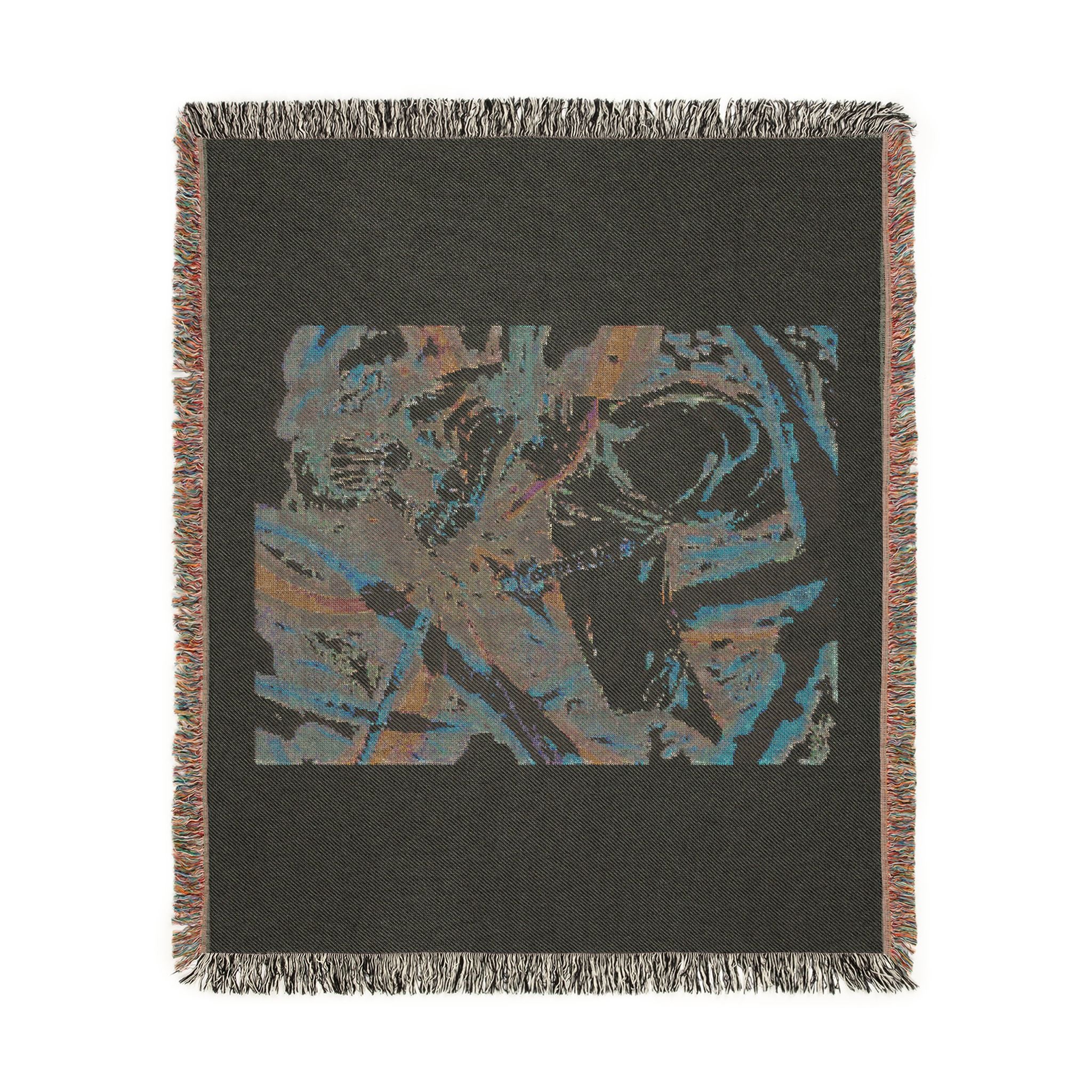 Woven Blanket — Retro Anime Pilot Illustration Throw