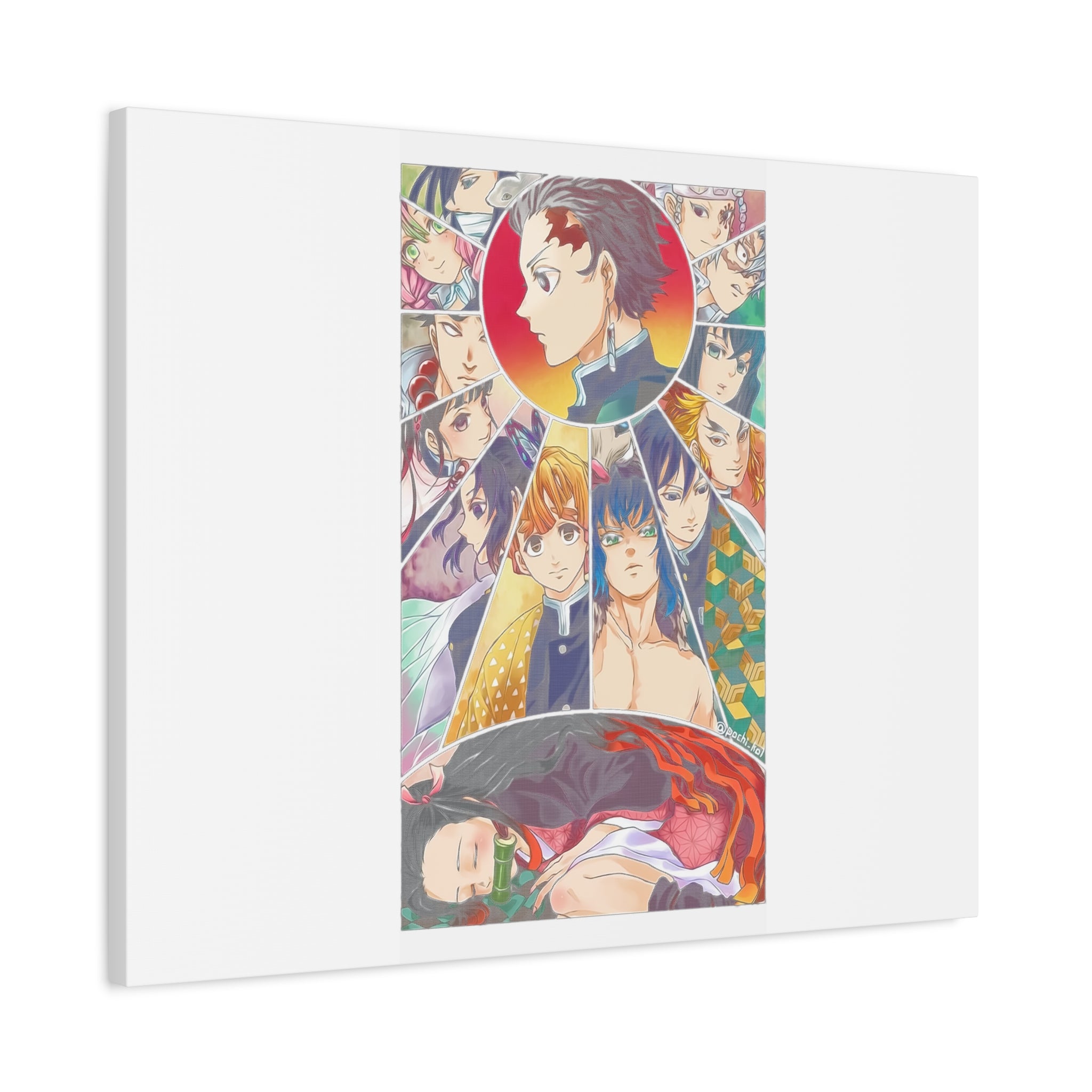 Anime Character Collage Matte Canvas Print - Stretched Wall Art
