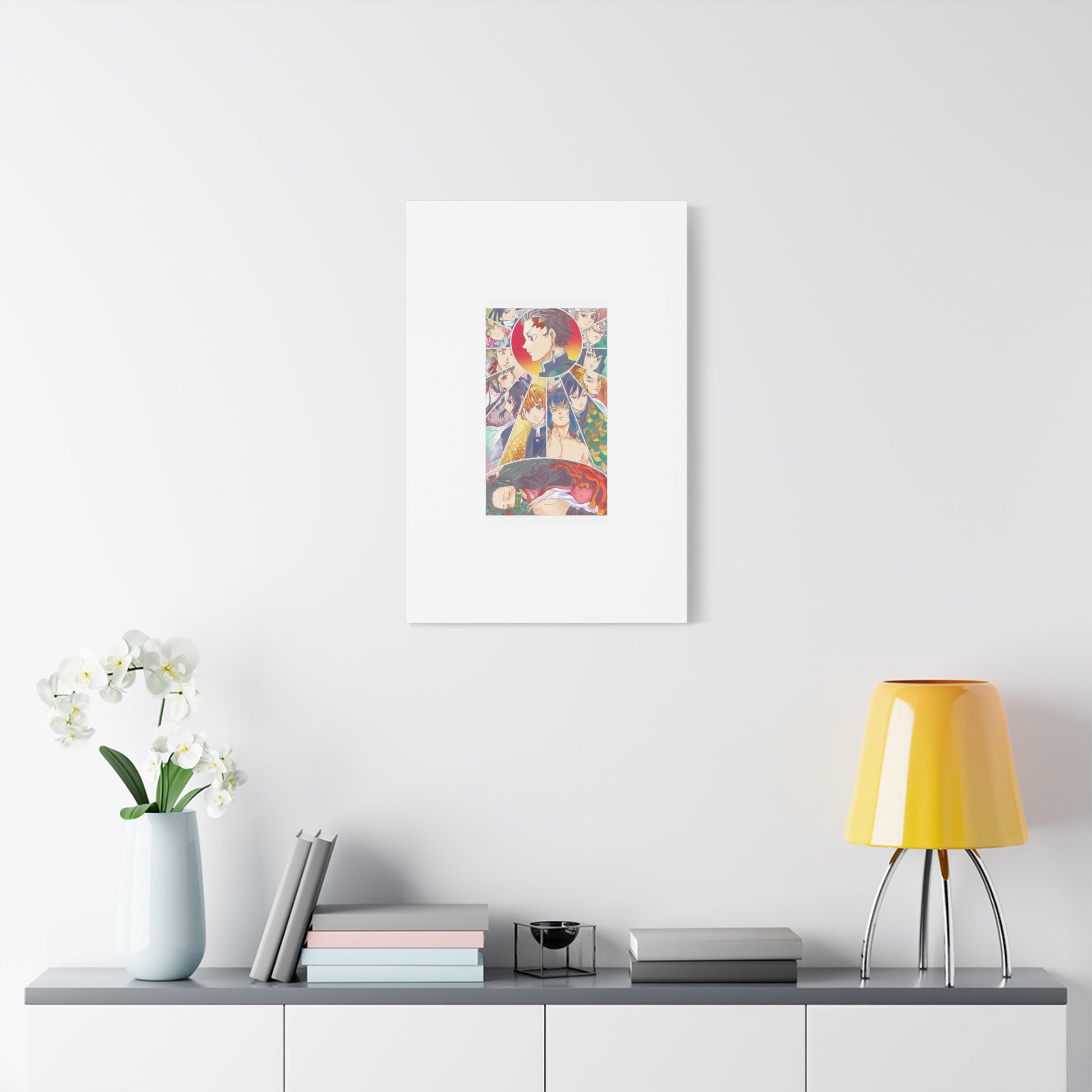 Anime Character Collage Matte Canvas Print - Stretched Wall Art