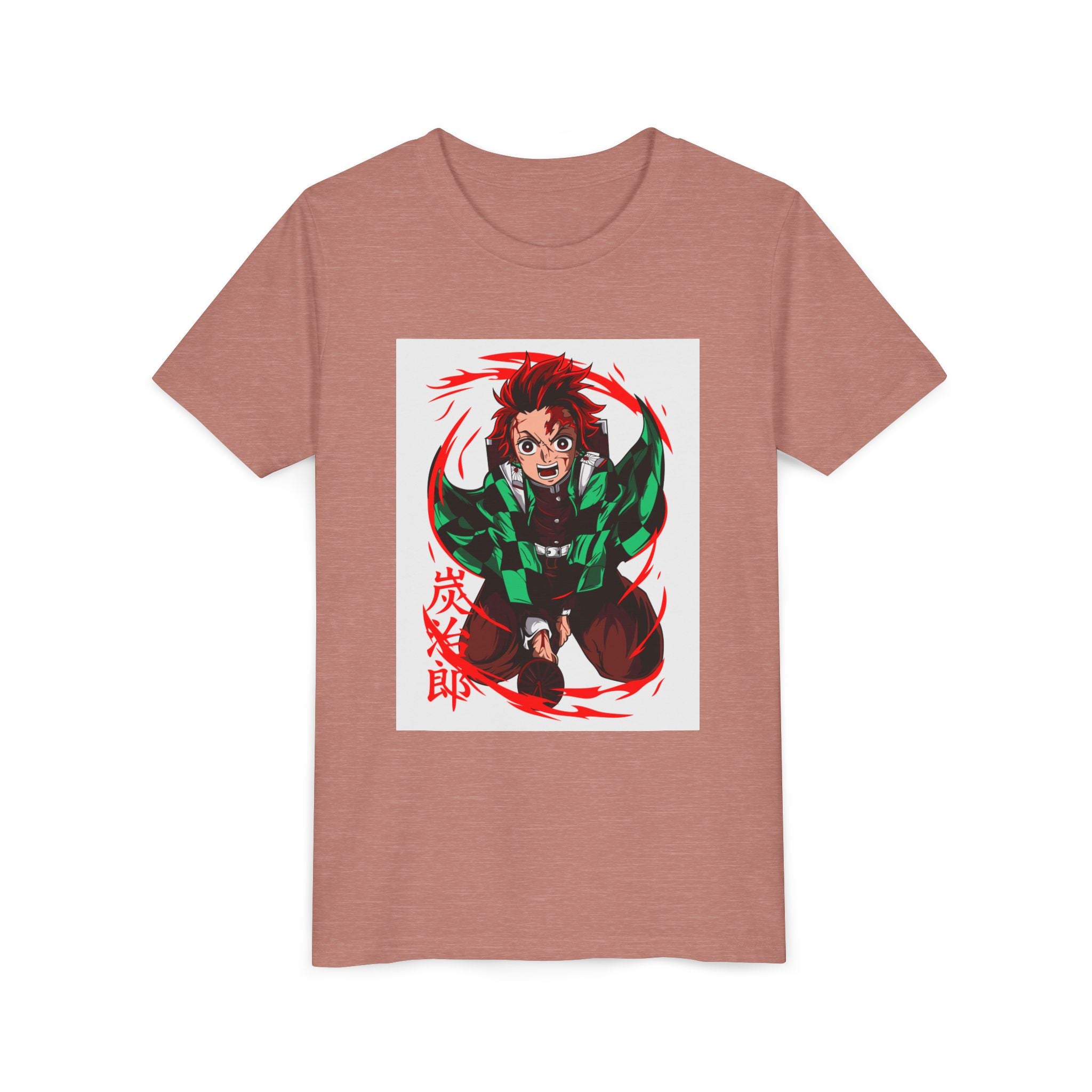 Youth Anime Character Tee — Action Pose Graphic Short Sleeve Shirt