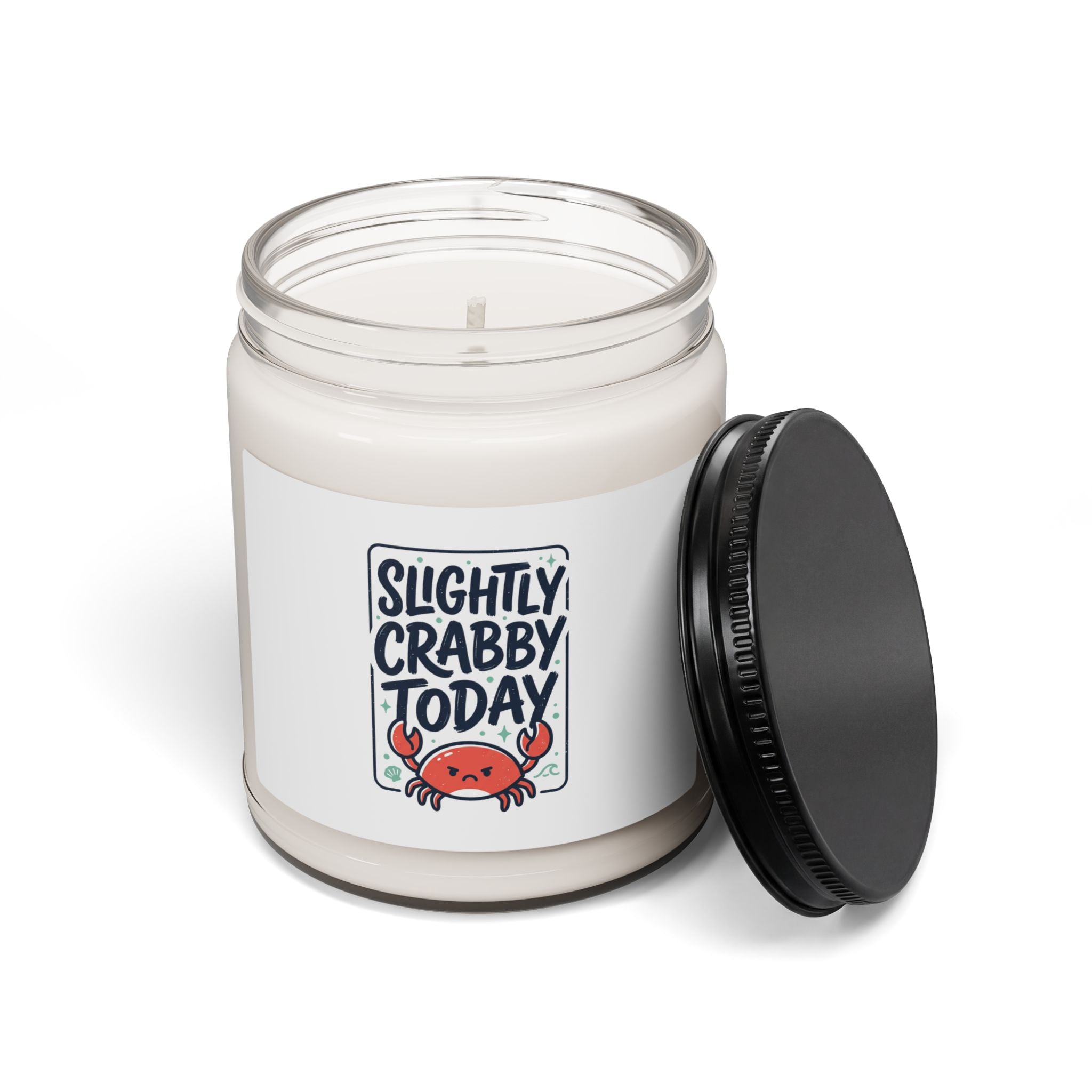 Slightly Crabby Today Candle | Crab Mood Humor Soy Candle, Coastal
