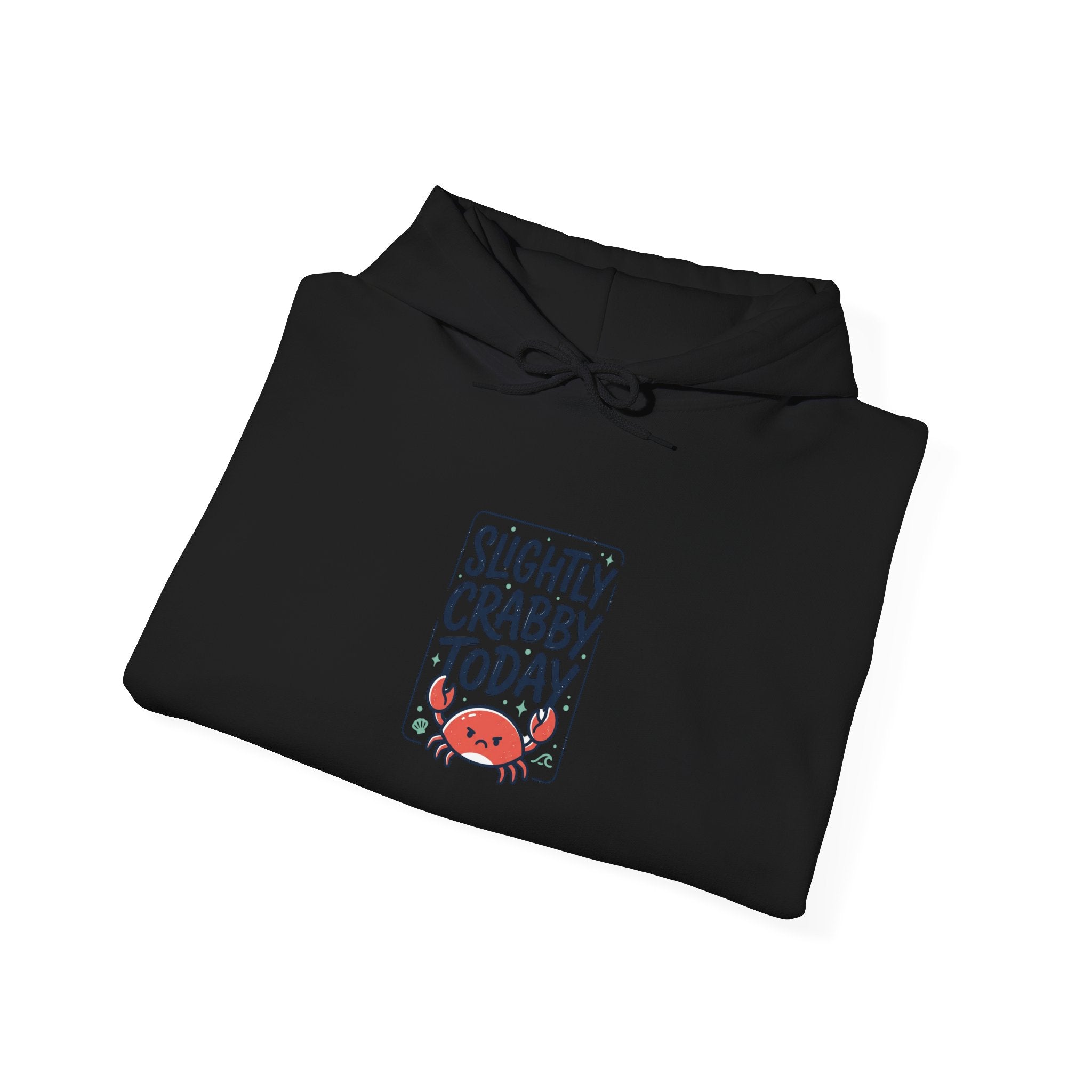 Slightly Crabby Today Hoodie | Cute Grumpy Crab, Coastal Mood Humor