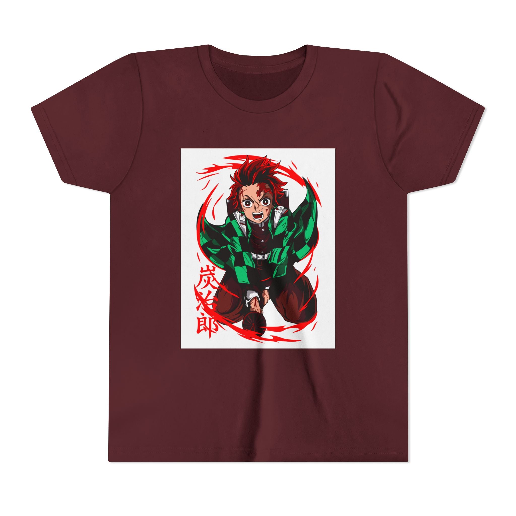 Youth Anime Character Tee — Action Pose Graphic Short Sleeve Shirt