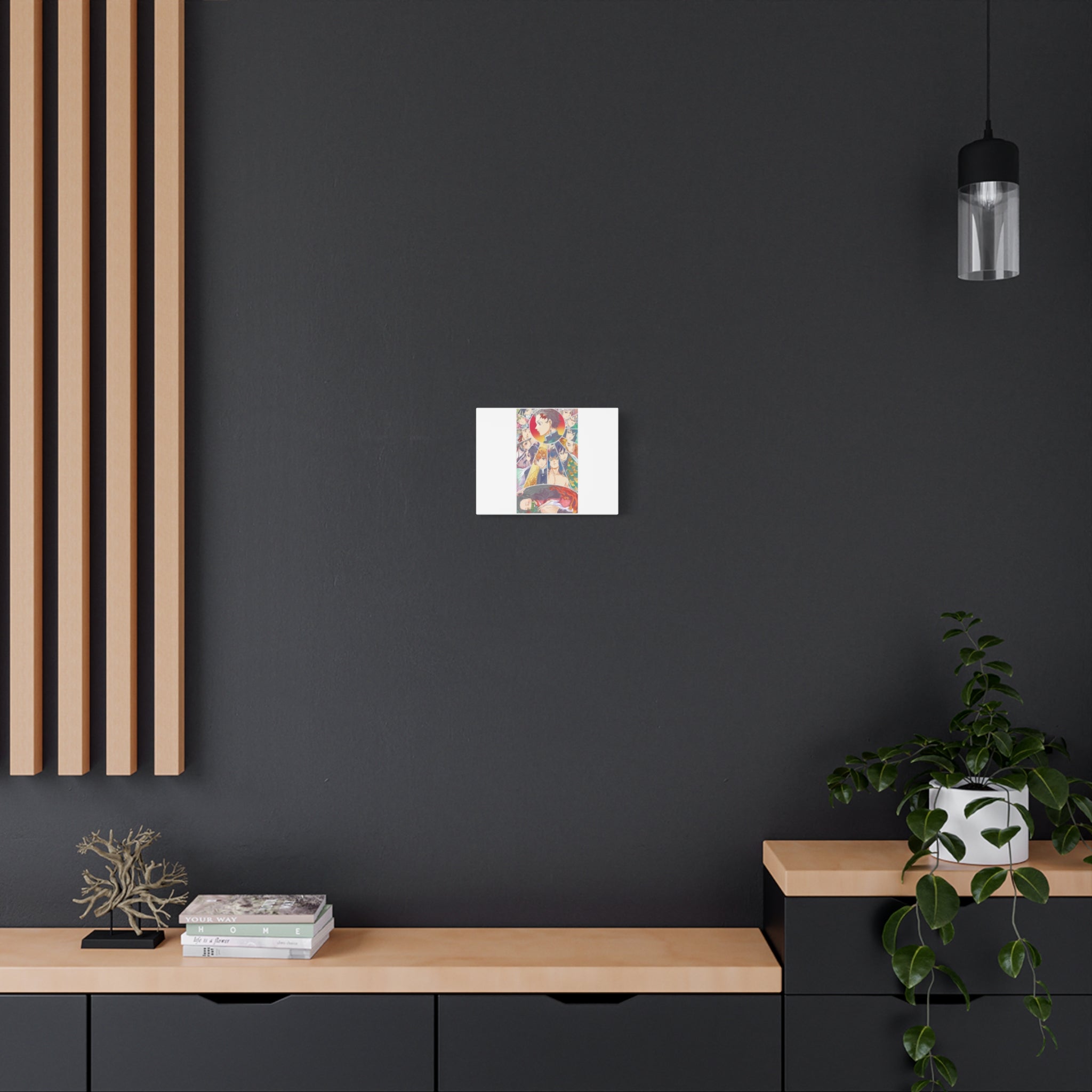 Anime Character Collage Matte Canvas Print - Stretched Wall Art