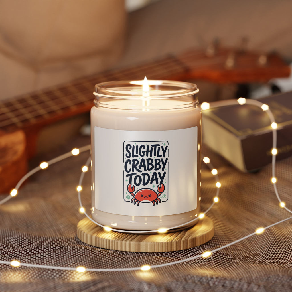 Slightly Crabby Today Candle | Crab Mood Humor Soy Candle, Coastal