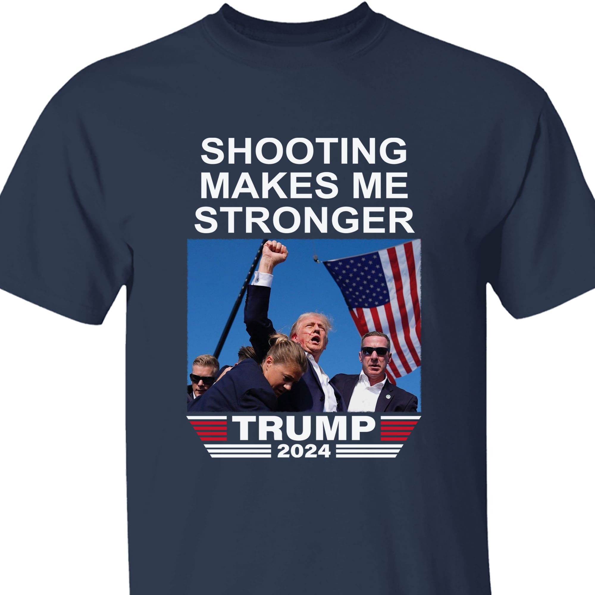 Shooting Makes Me Stronger | Trump Fight 2024 Shirt Pennsylvania Rally | Donald Trump Shirt Dark T1122 - GOP