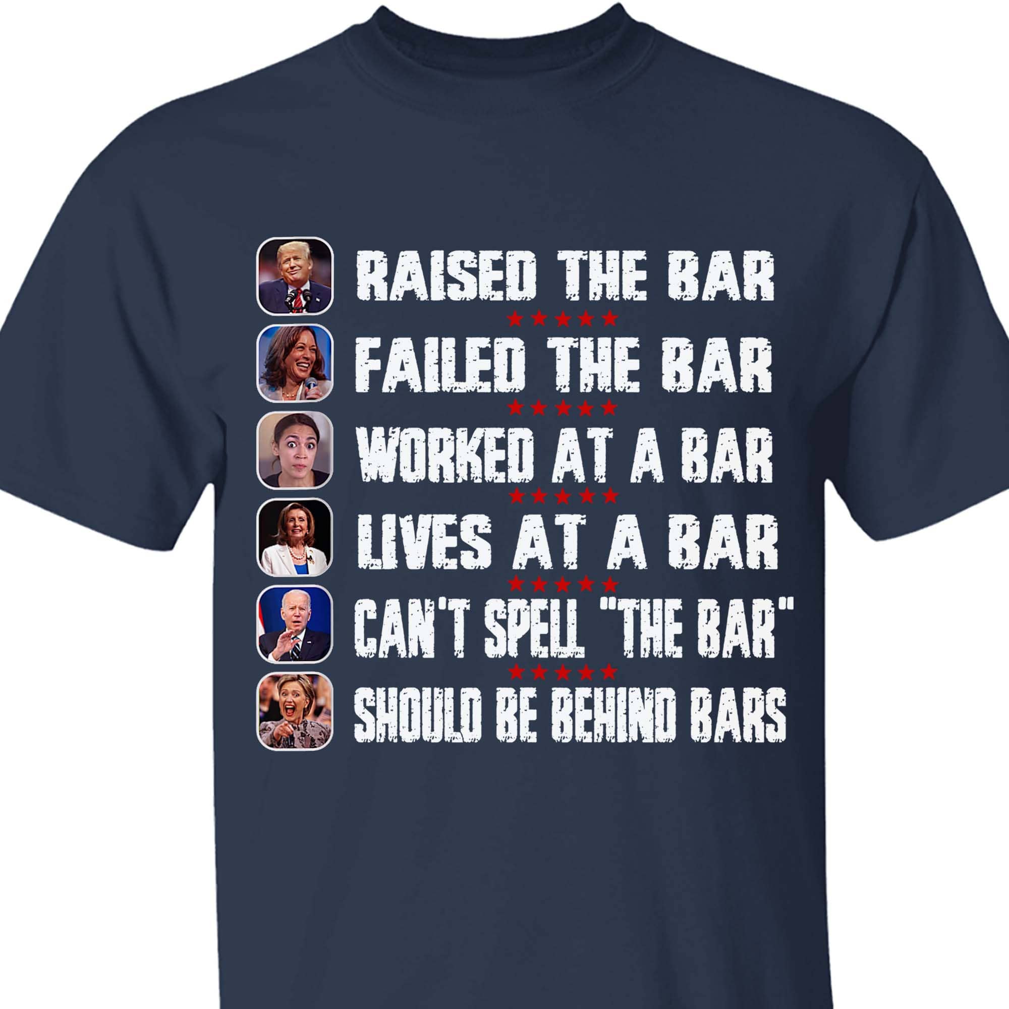 Trump Raised The Bar Harris Failed The Bar T-Shirt | Trump 2024 Shirt | Trump Supporters Shirt Dark T1213 - GOP