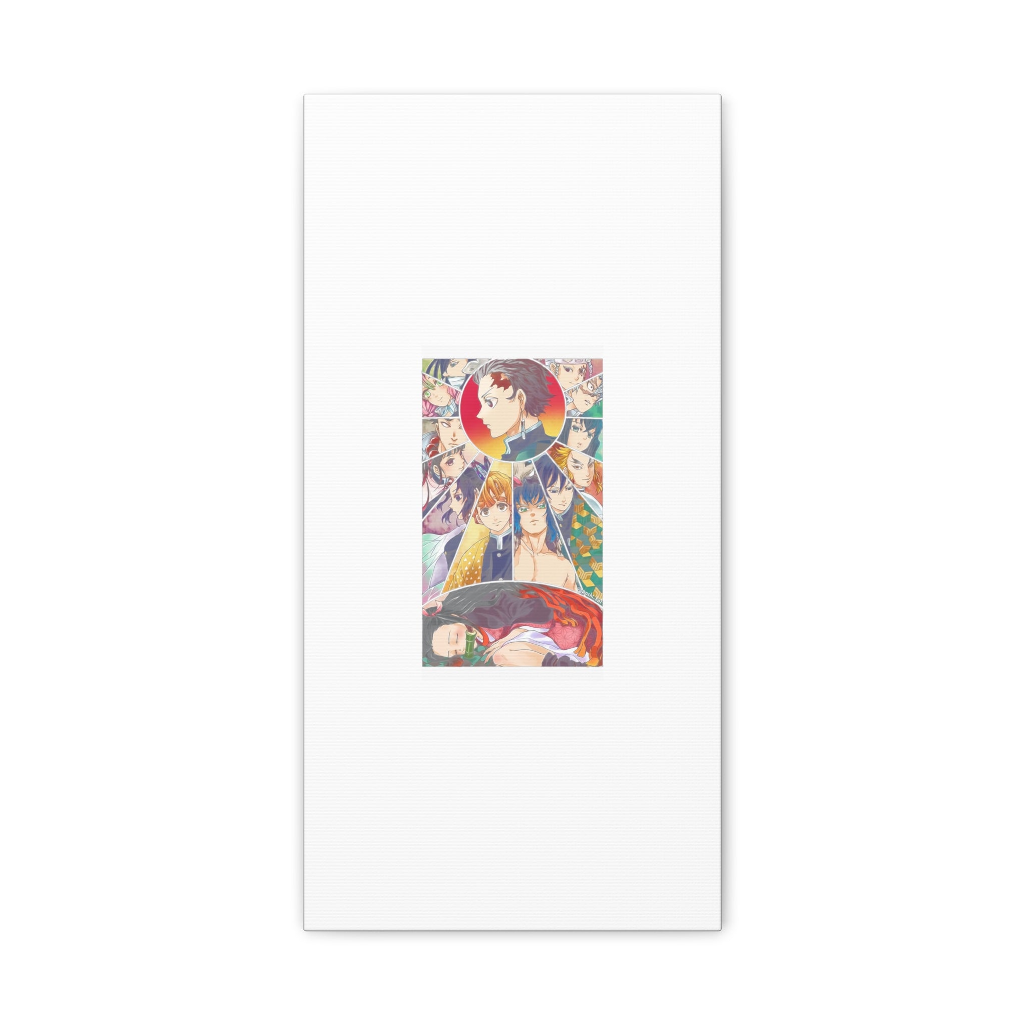 Anime Character Collage Matte Canvas Print - Stretched Wall Art