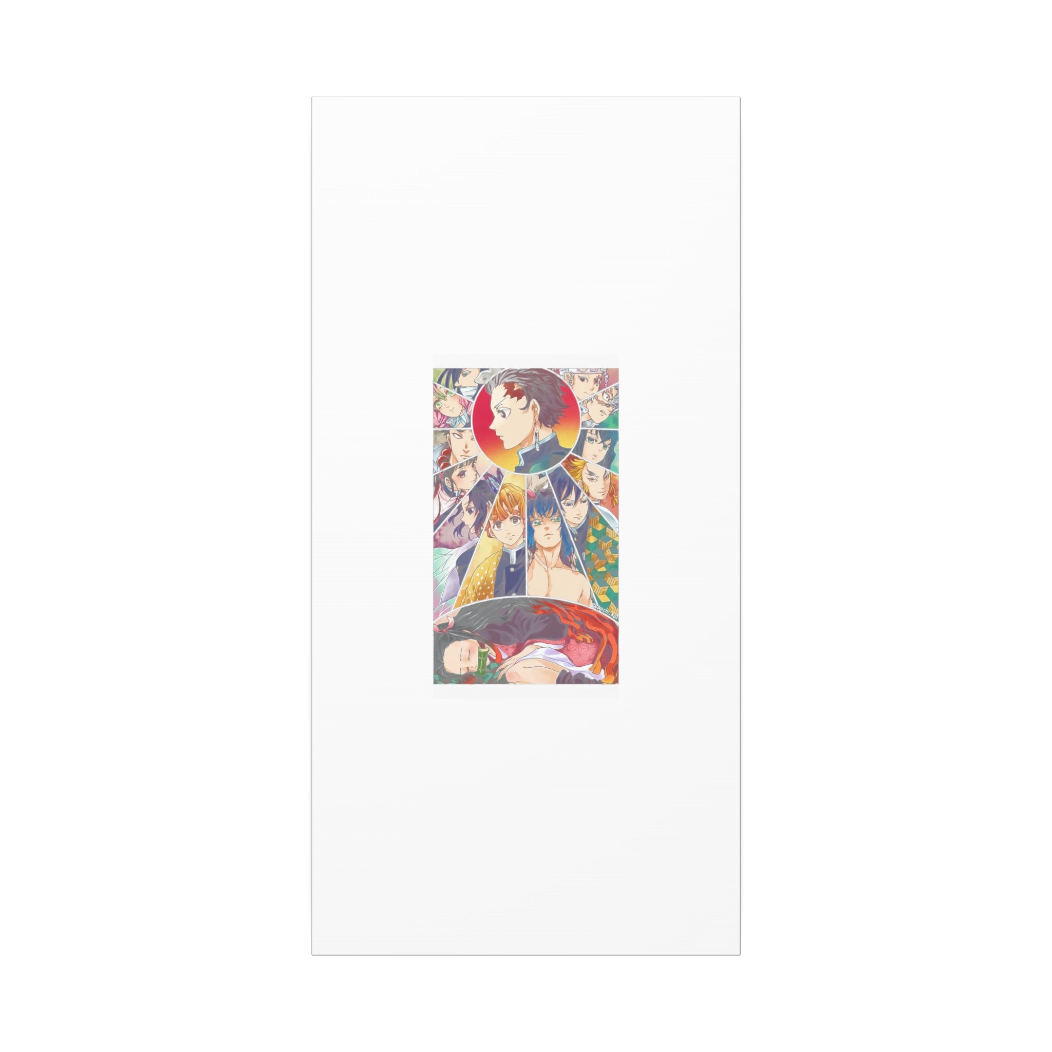 Anime Character Collage Matte Canvas Print - Stretched Wall Art
