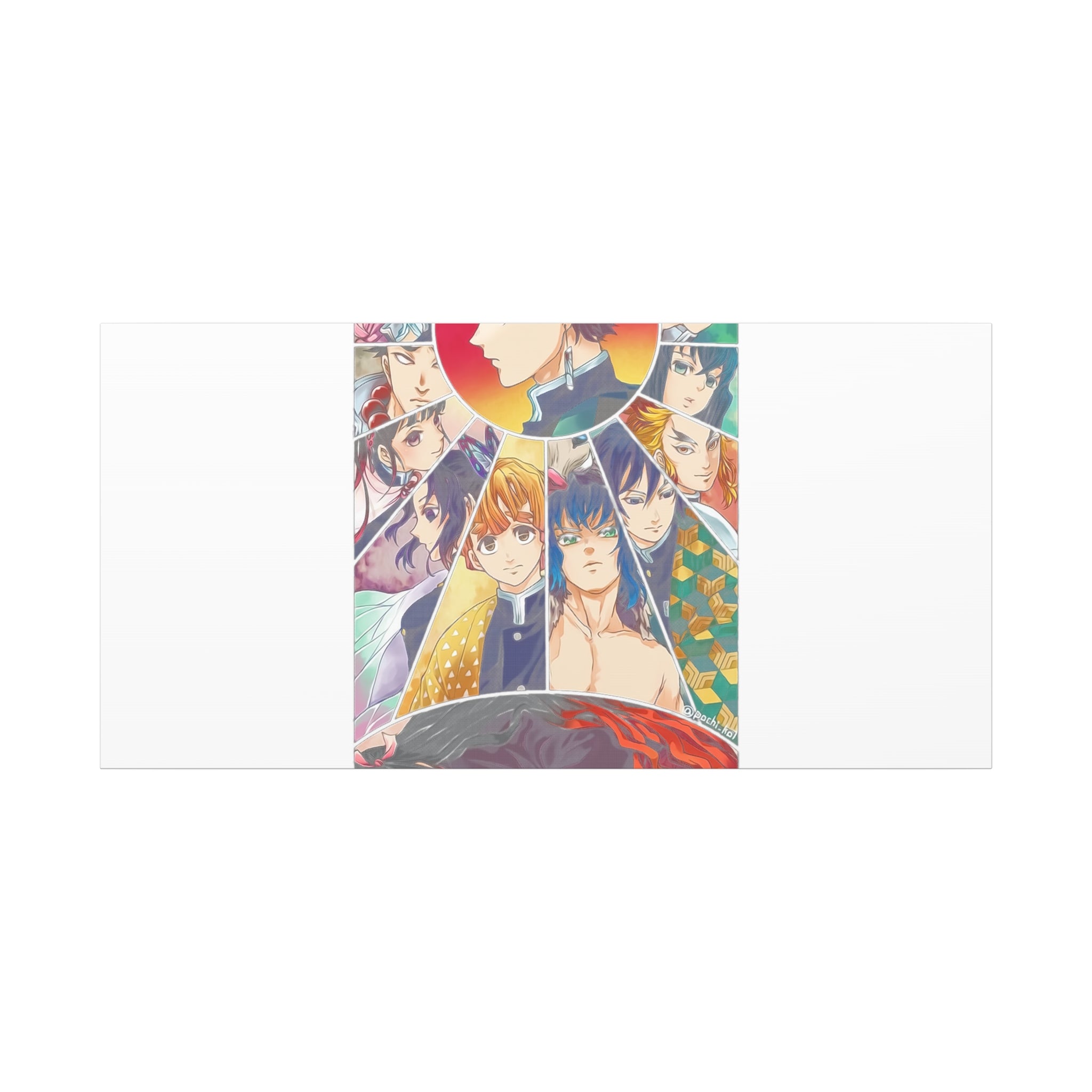 Anime Character Collage Matte Canvas Print - Stretched Wall Art