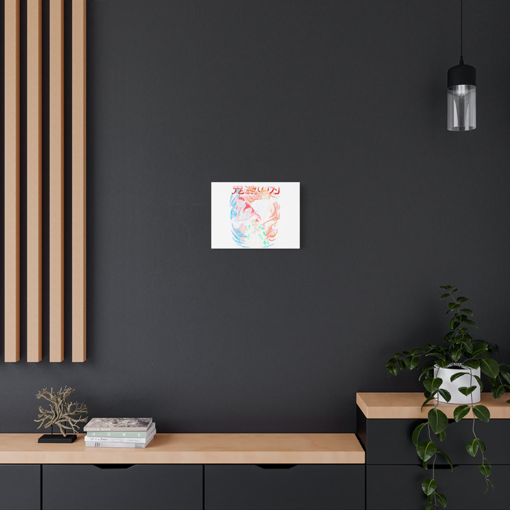 Anime Canvas Wall Art — Demon Slayer Tanjiro & Rengoku Matte Stretched Print
