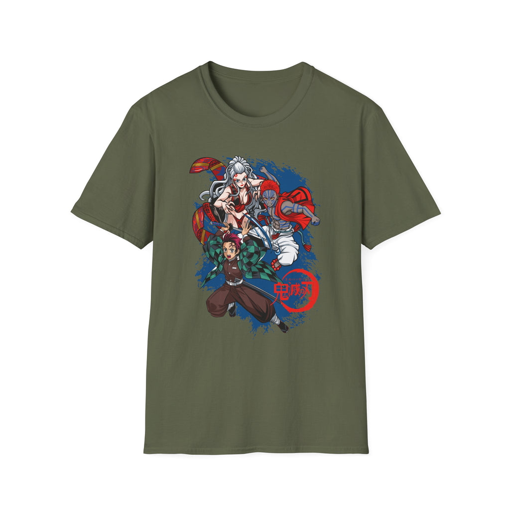 Anime Crew Graphic T-Shirt — Samurai & Fighters Illustration