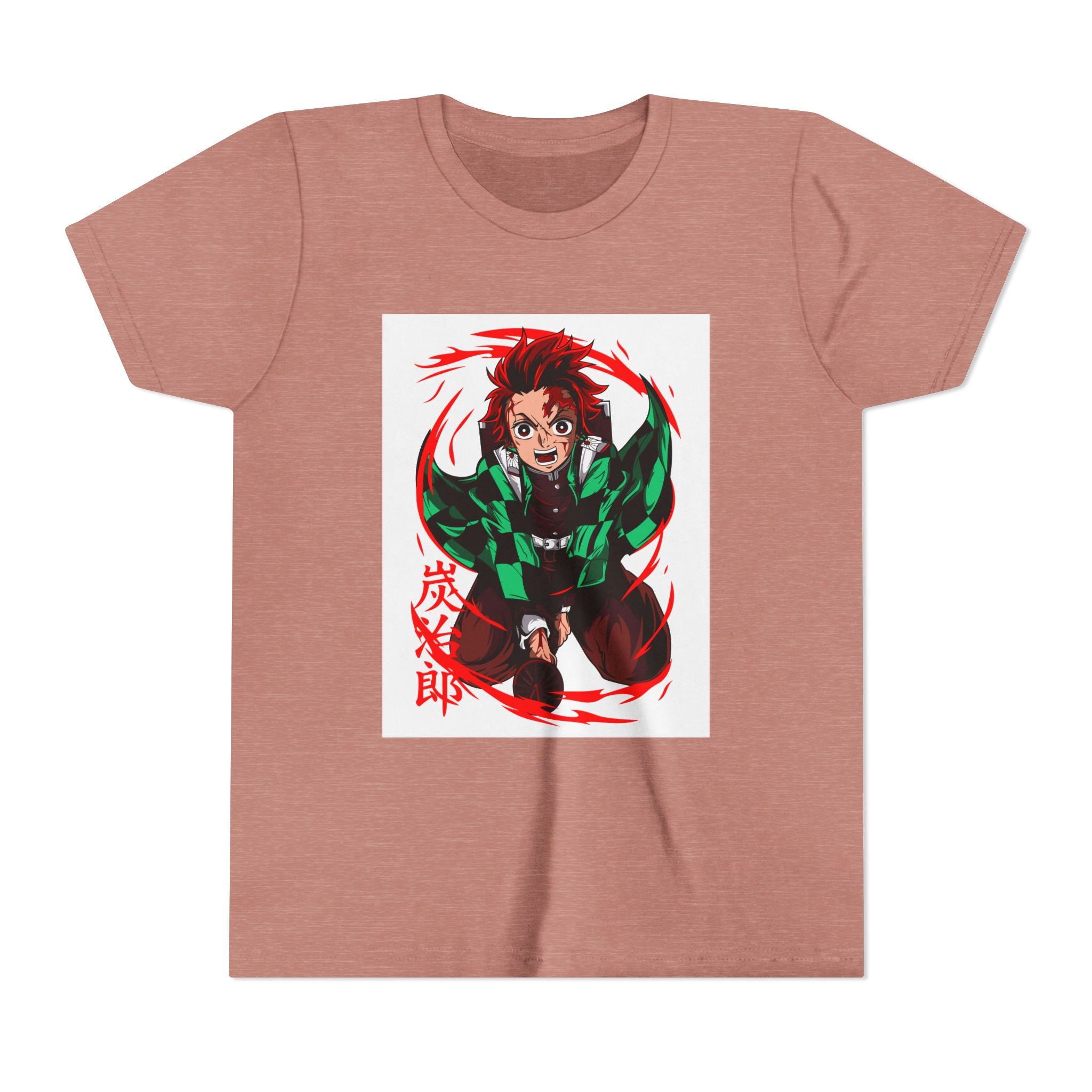 Youth Anime Character Tee — Action Pose Graphic Short Sleeve Shirt