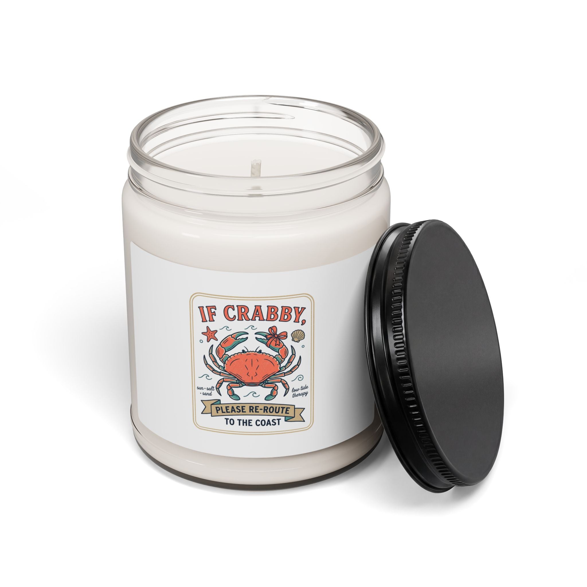 If Crabby Coastal Crab Candle | Scented Soy 9oz, Beachy Sarcastic Humor