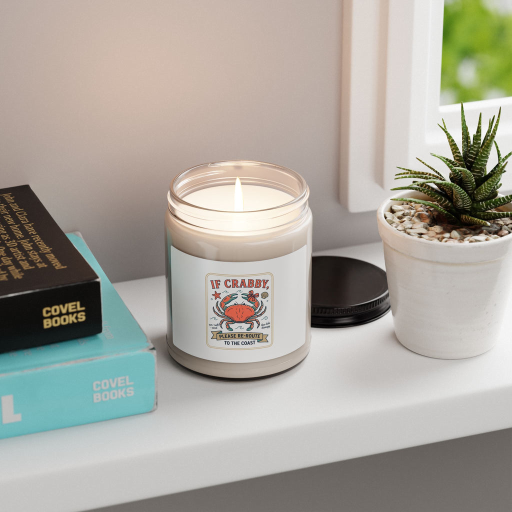 If Crabby Coastal Crab Candle | Scented Soy 9oz, Beachy Sarcastic Humor