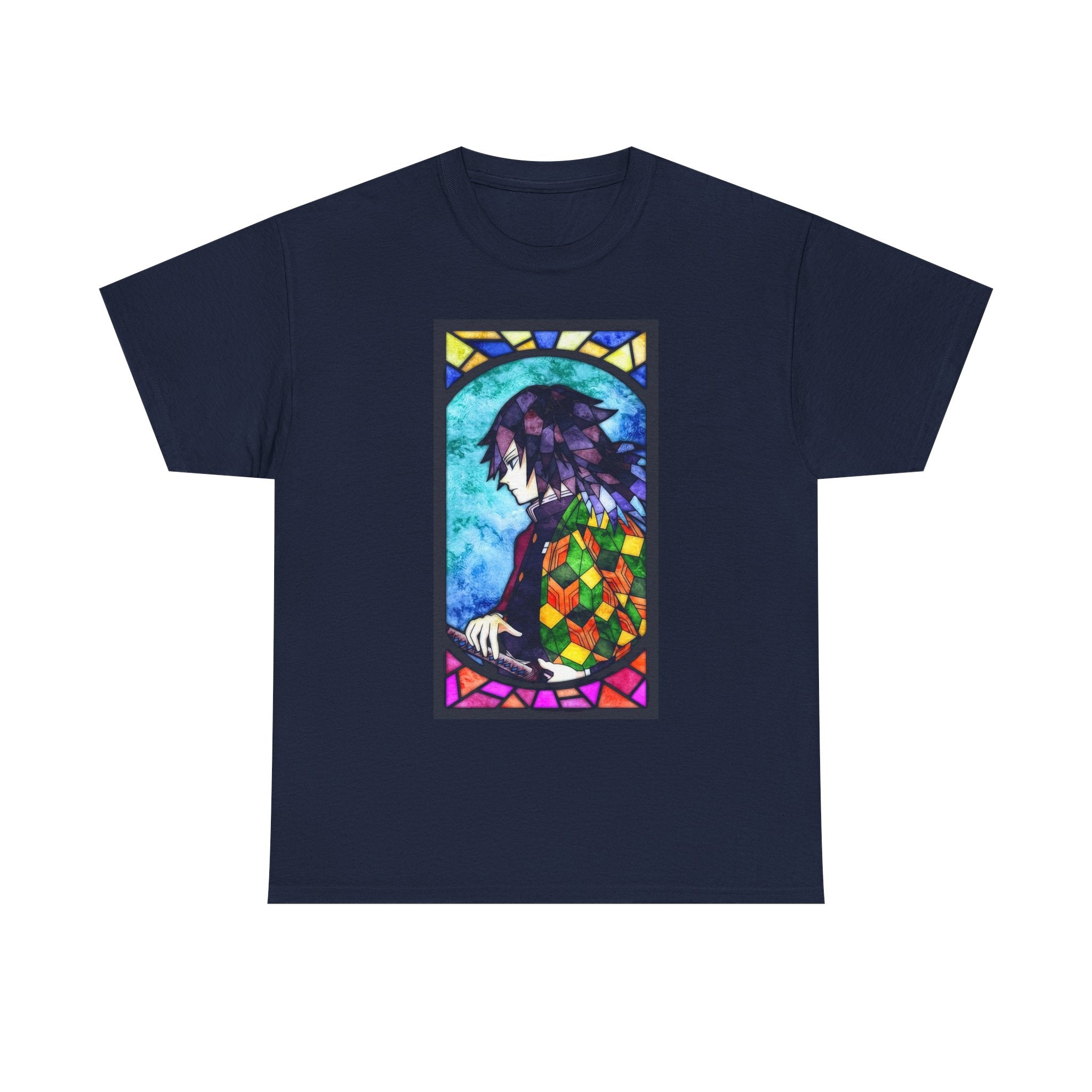 Stained Glass Owl T-Shirt — Colorful Mosaic Bird Graphic Tee