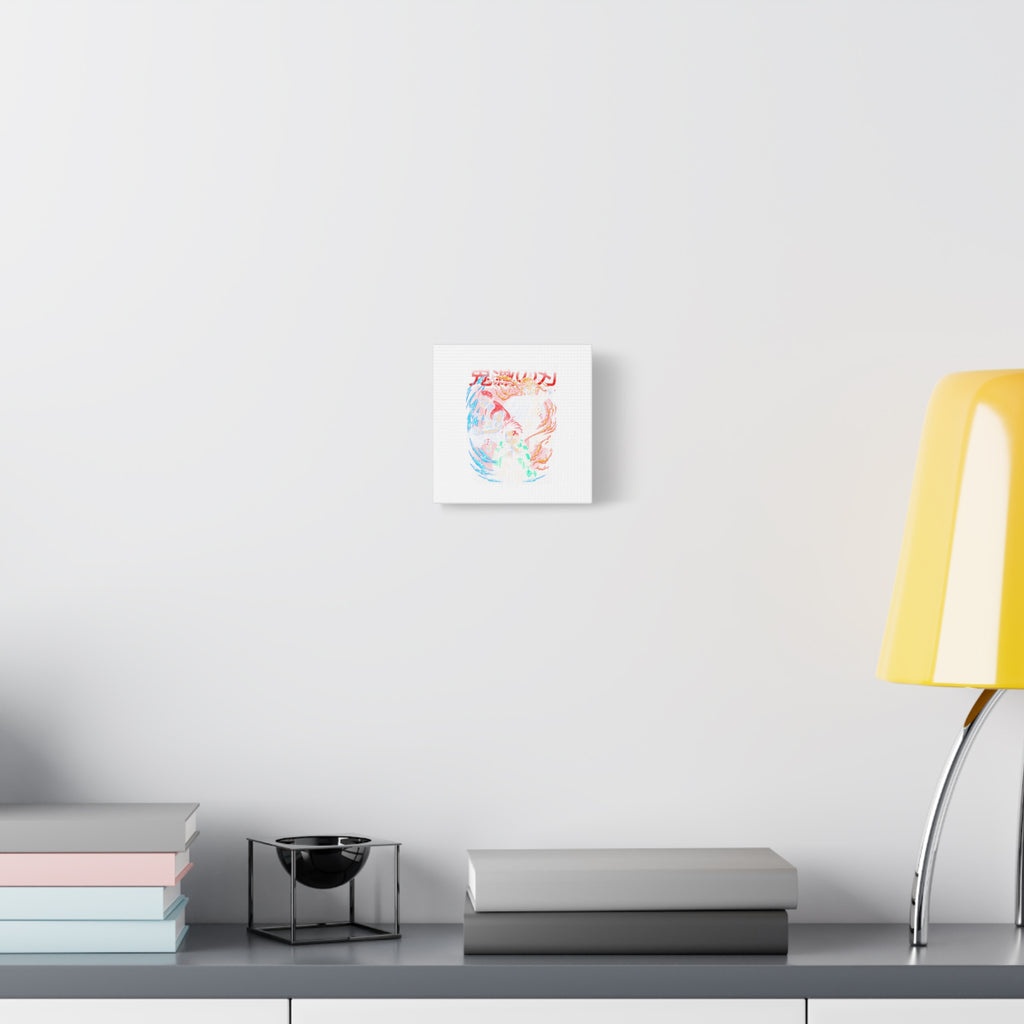 Anime Canvas Wall Art — Demon Slayer Tanjiro & Rengoku Matte Stretched Print