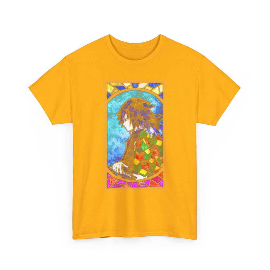 Stained Glass Owl T-Shirt — Colorful Mosaic Bird Graphic Tee